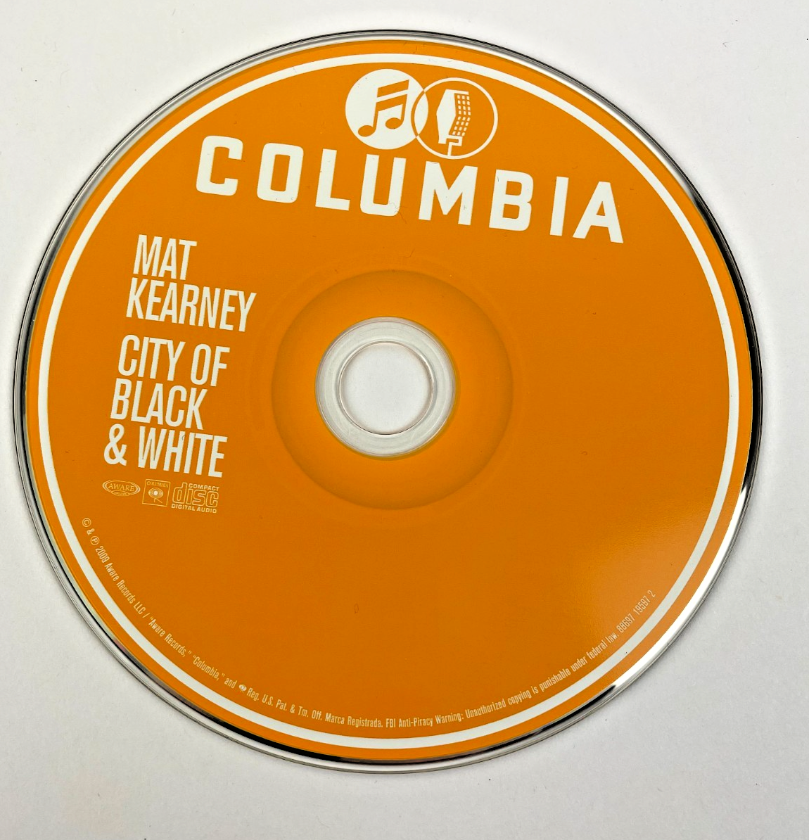 Mat Kearney City of Black & White Digital Audio CD Aware Records 2009