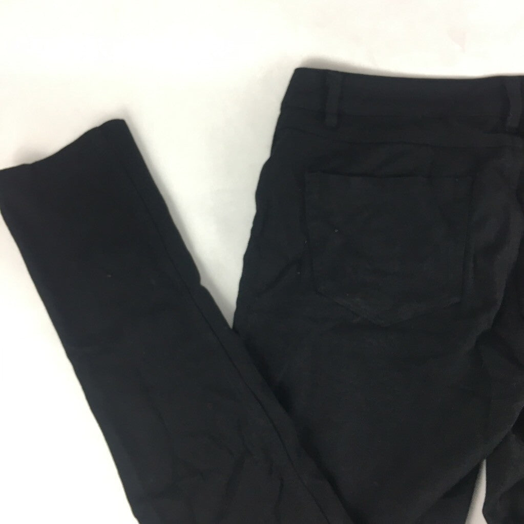 Pripe Womens Skinny Slim Pants Black Low Rise Zipper Fly Pockets Stretch S
