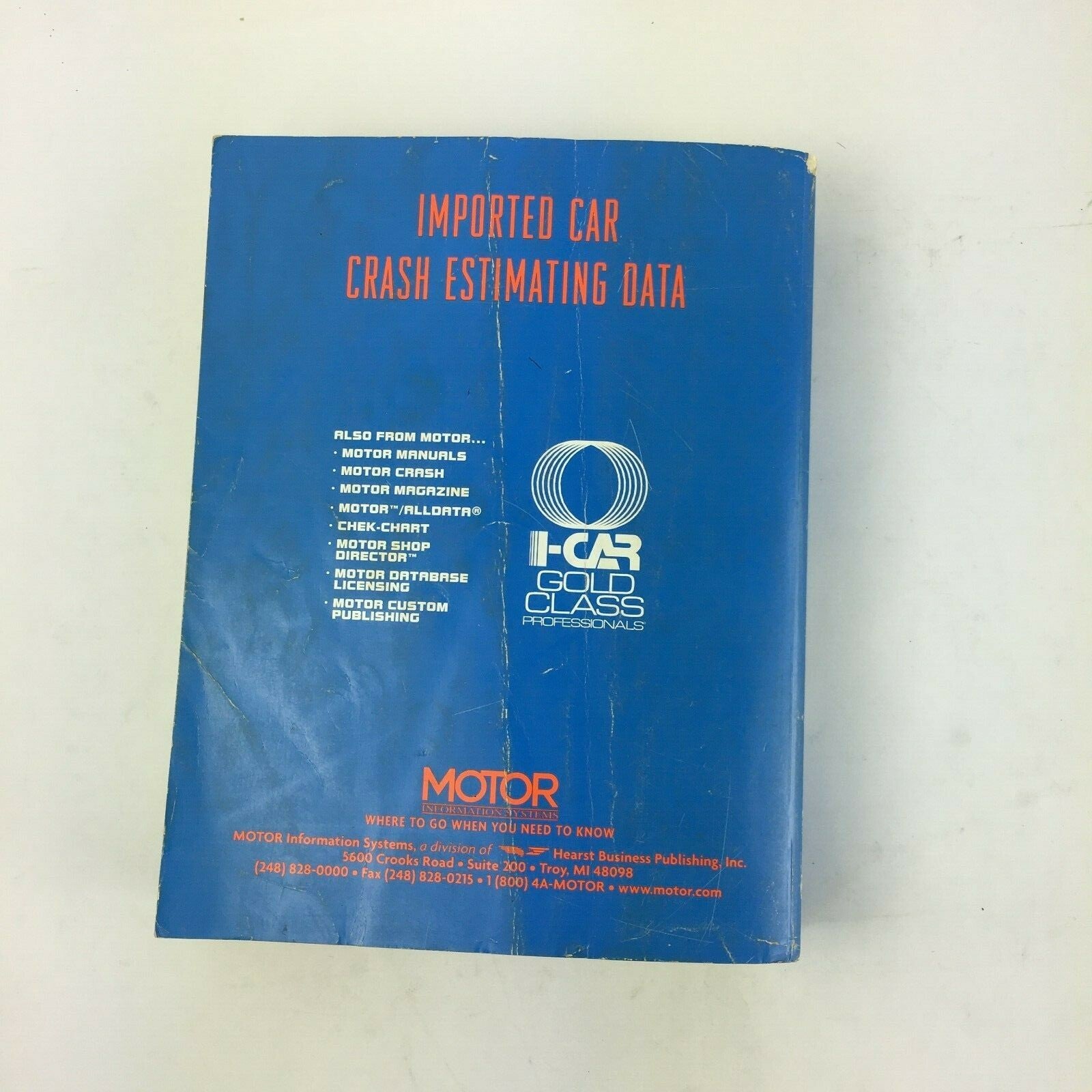 October 2003 Motor Imported Car Crash Estimating Data European Porsche Cayenne
