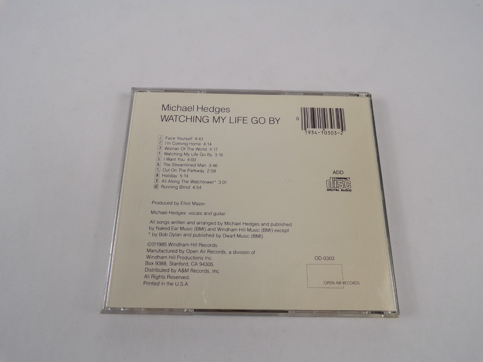 Michal Hedges Watching My Life Go By Open Air Records Face Yourself I'm CD#12