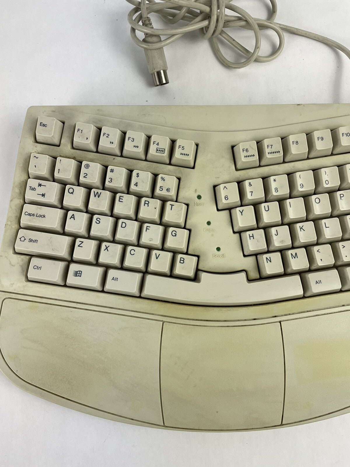 Vintage MICRO INNOVATIONS Turbo Stream KB-1001 RE+ Ergonomic Keyboard PS/2 PC