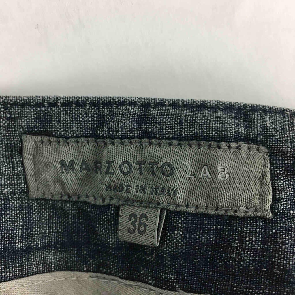 Marzotto Lab Mens Casual Pants Black Side Pockets Zip Fly Flat Front Trousers 36