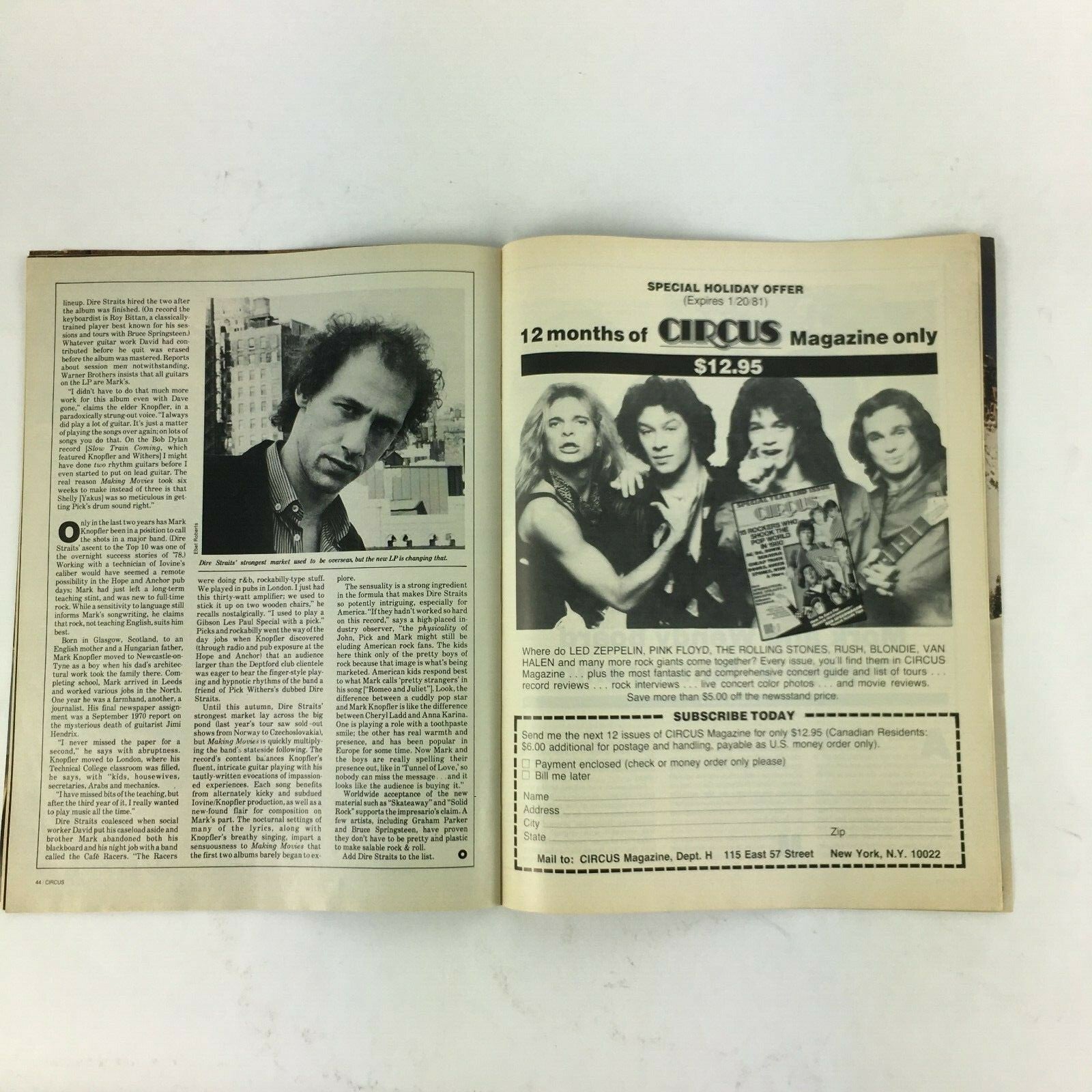 January 31,1981 Circus Magazine The Doors Blondie Steve Forbert John Cougar