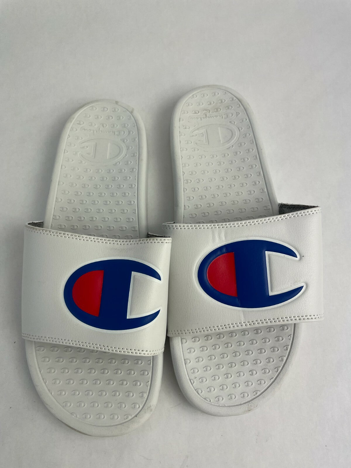 Champion Mens Flip Flops Super Slide Color White Size 10 US Model CPS10247M