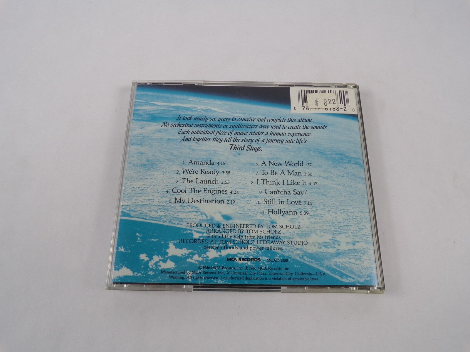 Boston Third Stage Amada We're Ready The Launch Cool The Engine My CD#46