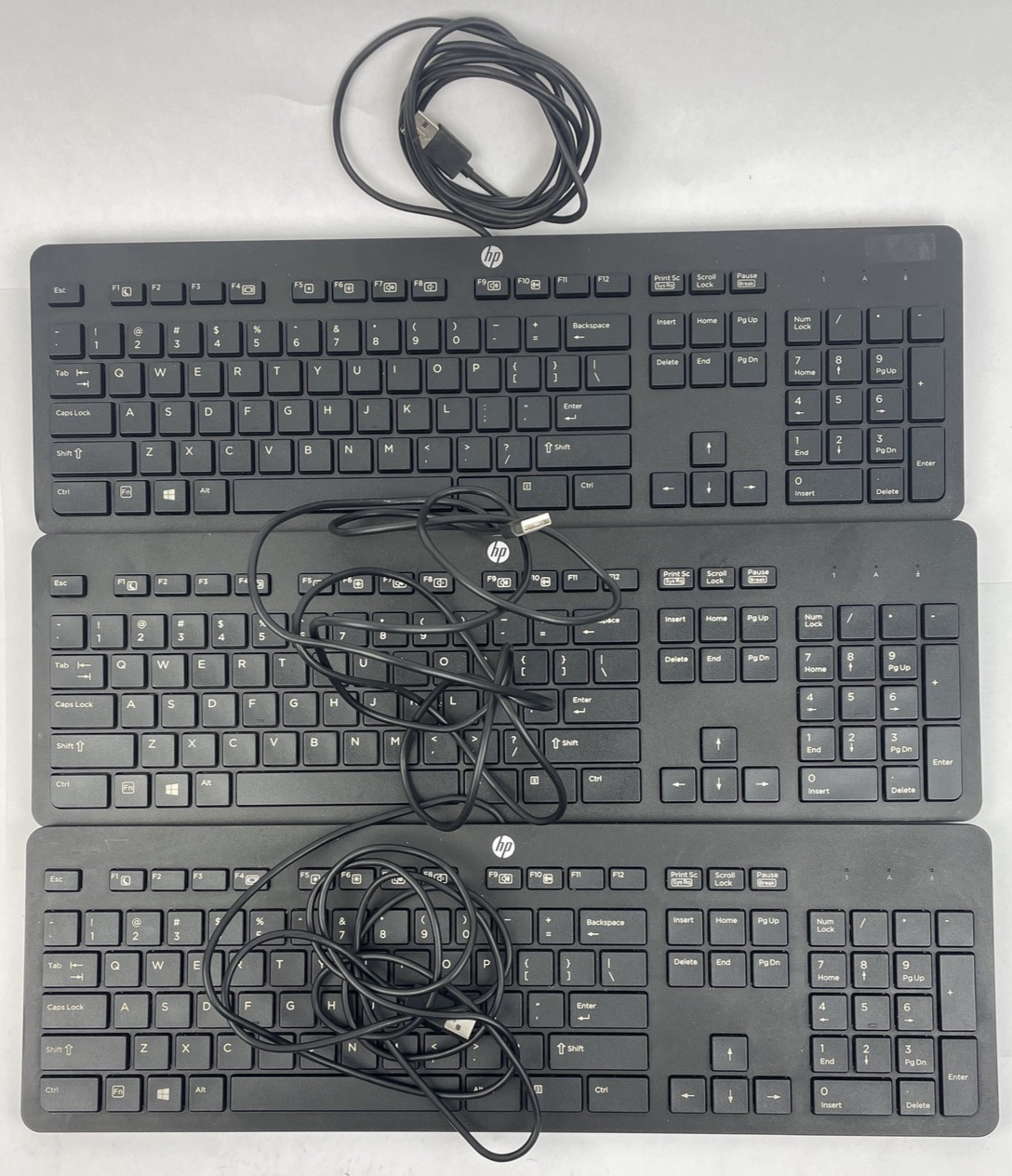 Lot of 3 x Hewlett Packard HP Keyboard (s) PH0U , KU-1469 . KBAR211 Very Clean
