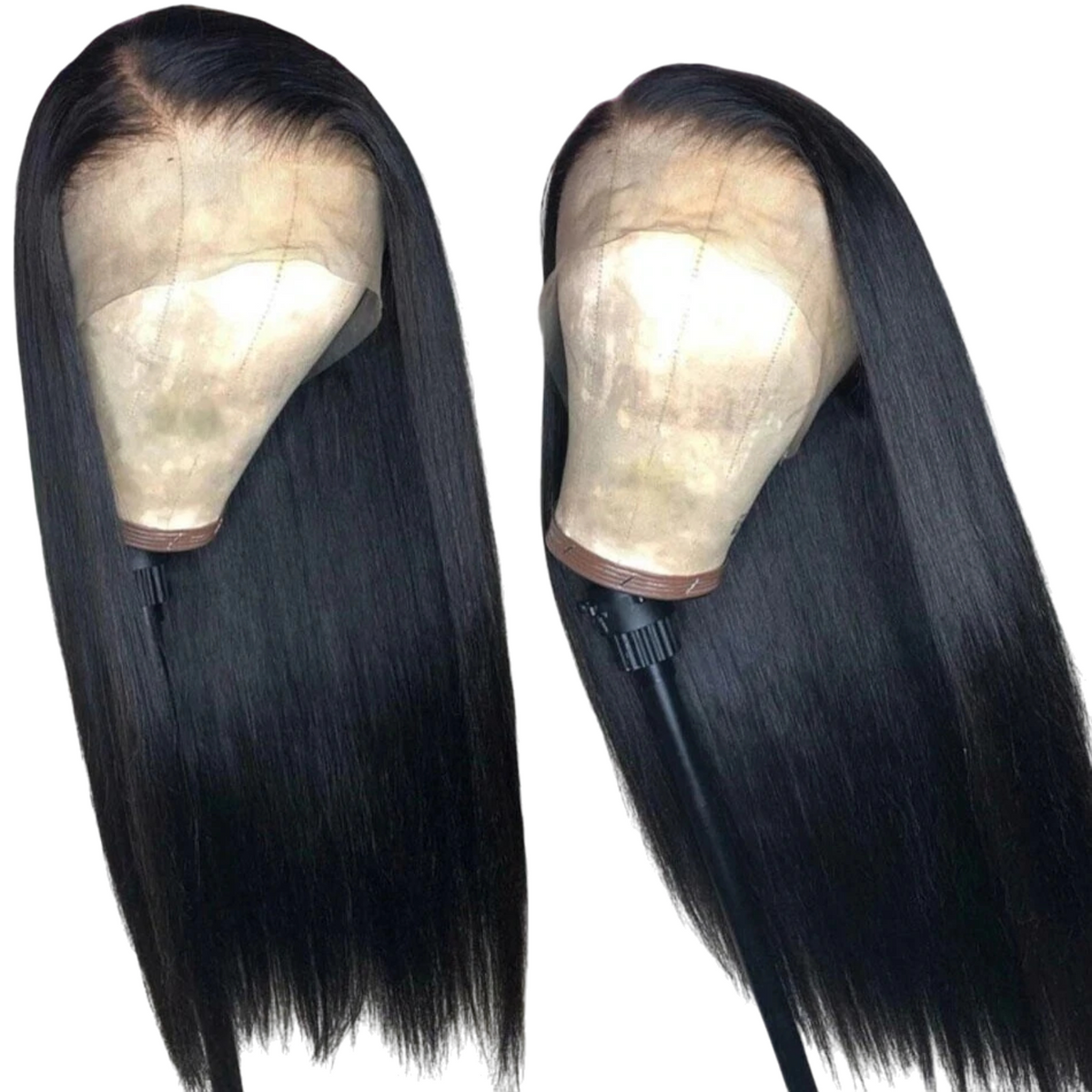Brand New Wicca Fashion Human Hair Lace Front Wig Size20" Natural Color Black A3