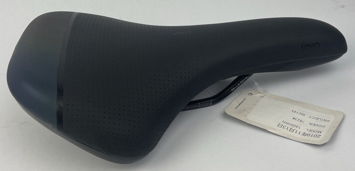 NWT Selle Royal VIVO Horn 140HRN black bicycle seat with accents 10.5 x 7 inch