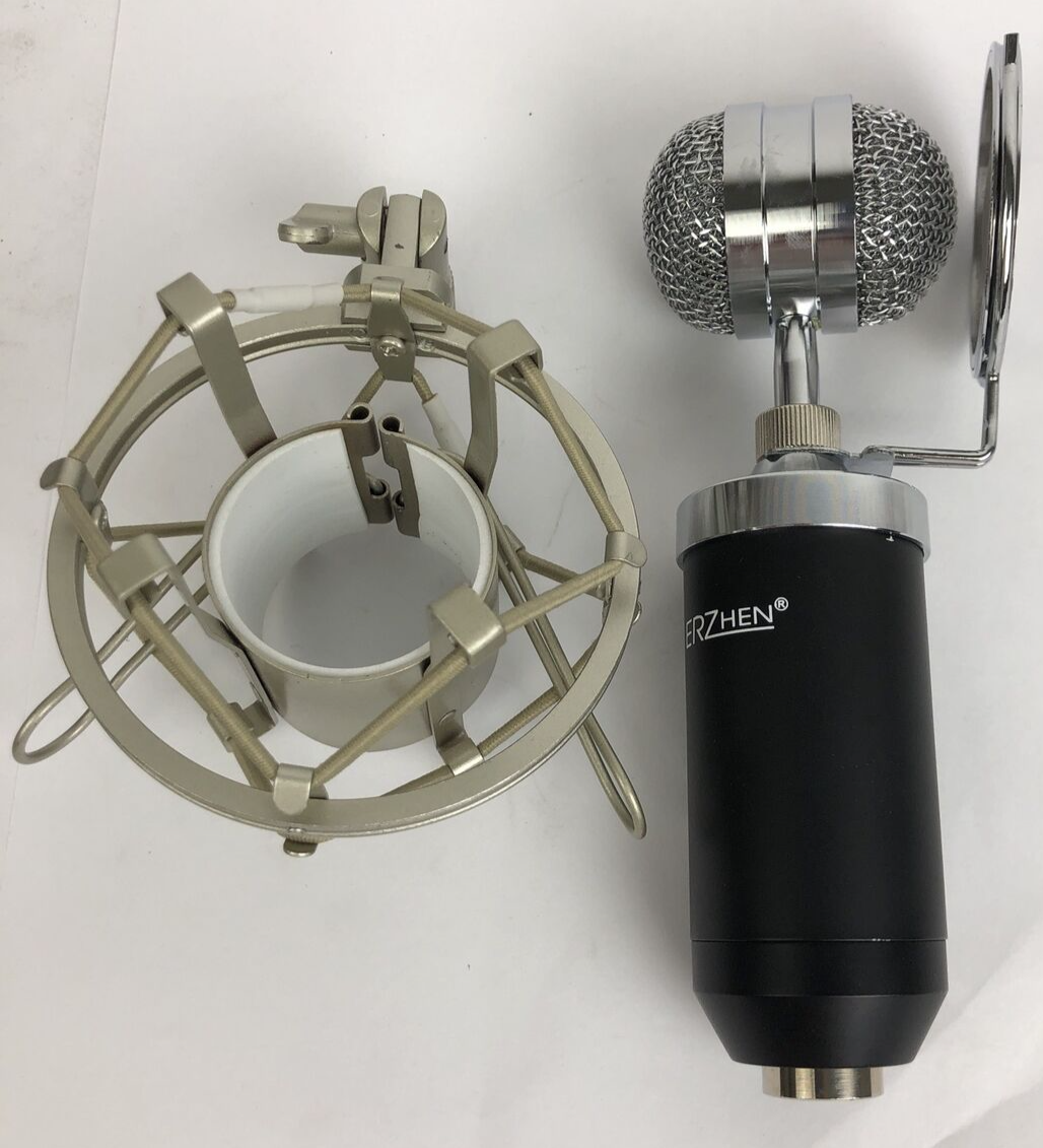 ERZhen Retro 3 Pin XLR Dynamic Podcasting Microphone w Shock Mount & Spit Screen
