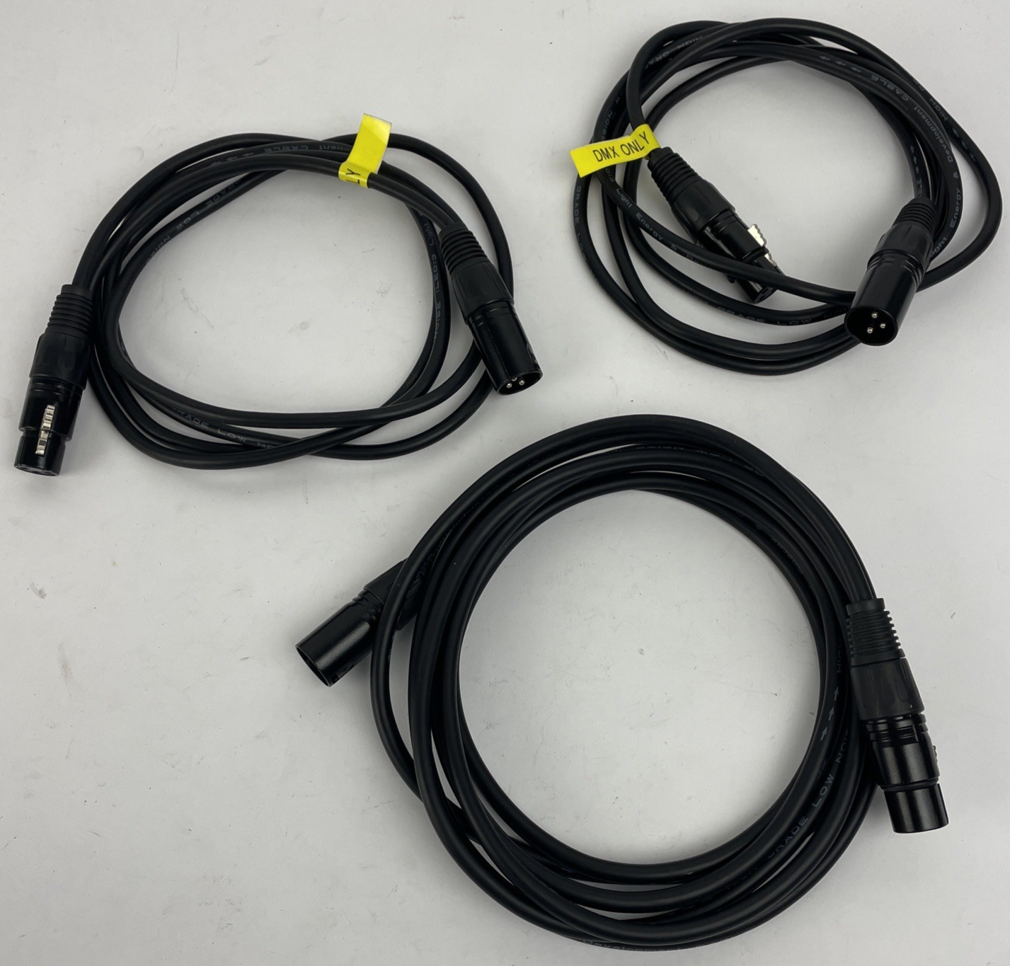 Lot of 3 x XLR Male to Female Microphone Cable Balanced 3 Pin Connector Cord (s)
