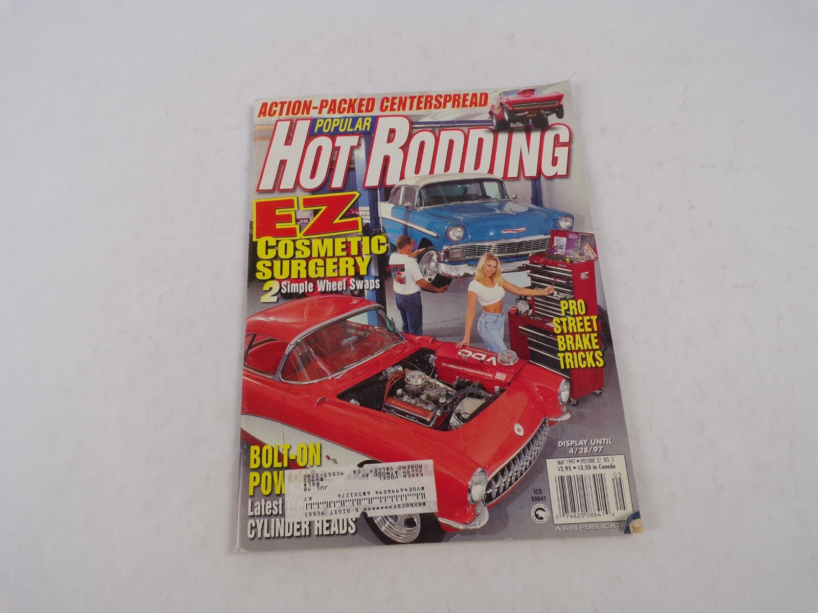 May 1997 Hot Rodding Magazine Action-Packed Centerspread EZ Cosmetic Surgery Pr