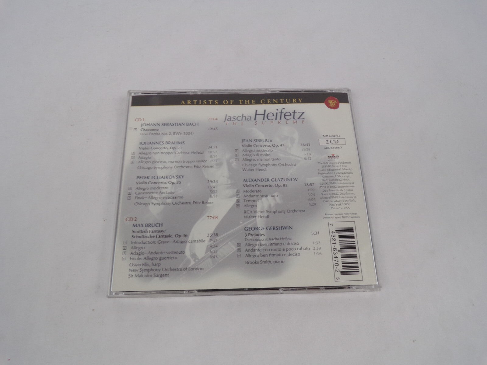 Jascha Heifetz The Supreme Allegro Non Troppo Adagio Allegro Moderato CD#63