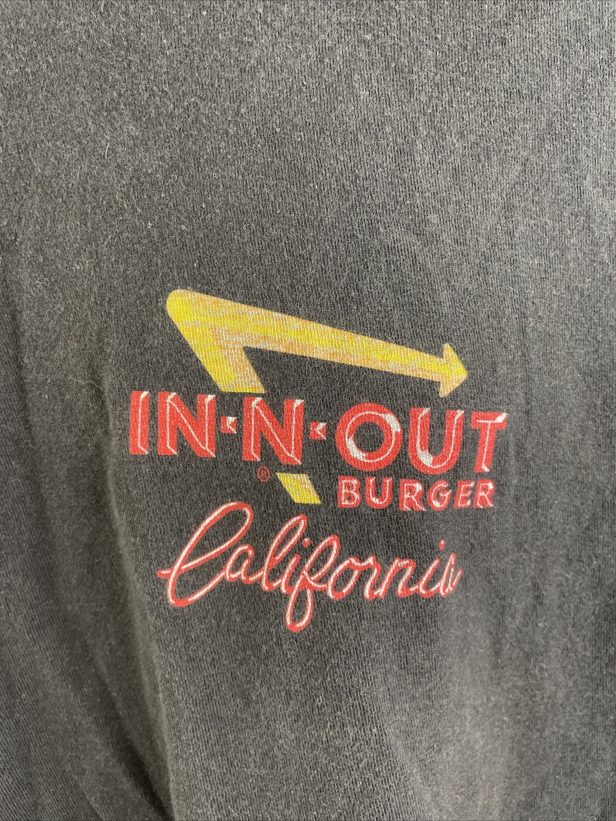 Lot of 2 x Vintage In N Out Burger California Shirt Adult XXL Black Fast Food
