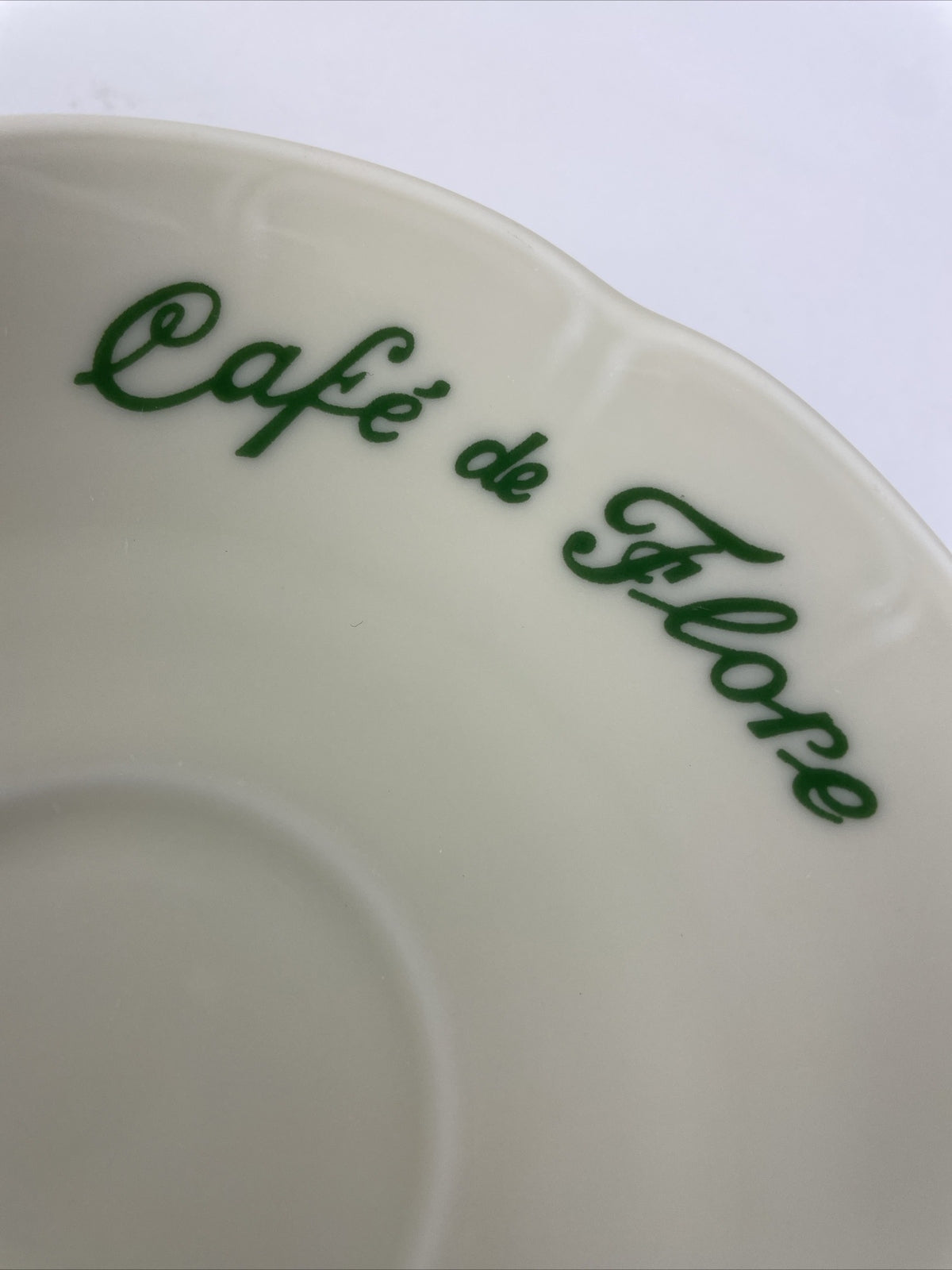 Apilco France Café de Flore porcelain espresso cup and saucer white