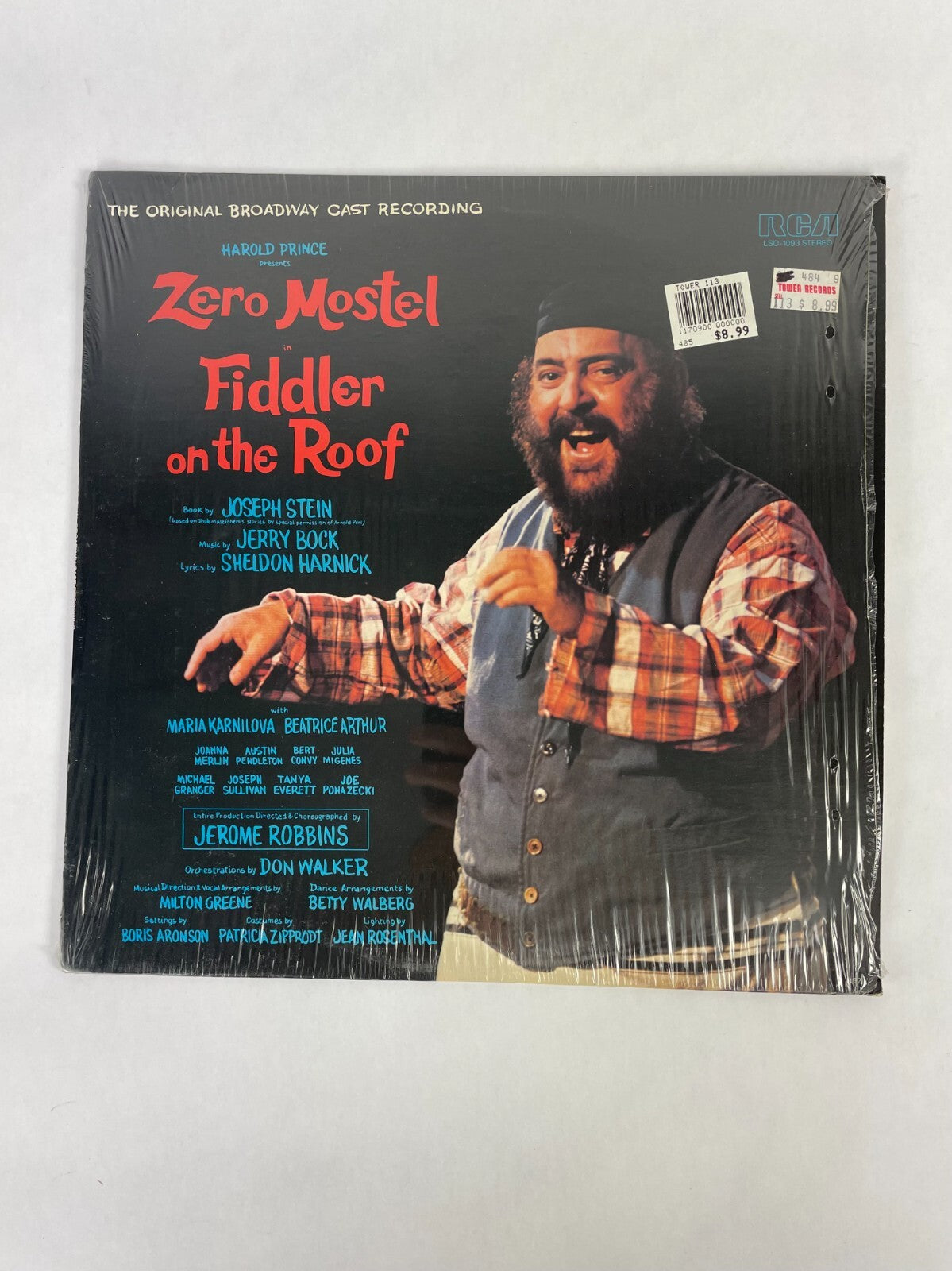 Zero Mostel Fiddler on the Roof Vinyl Record