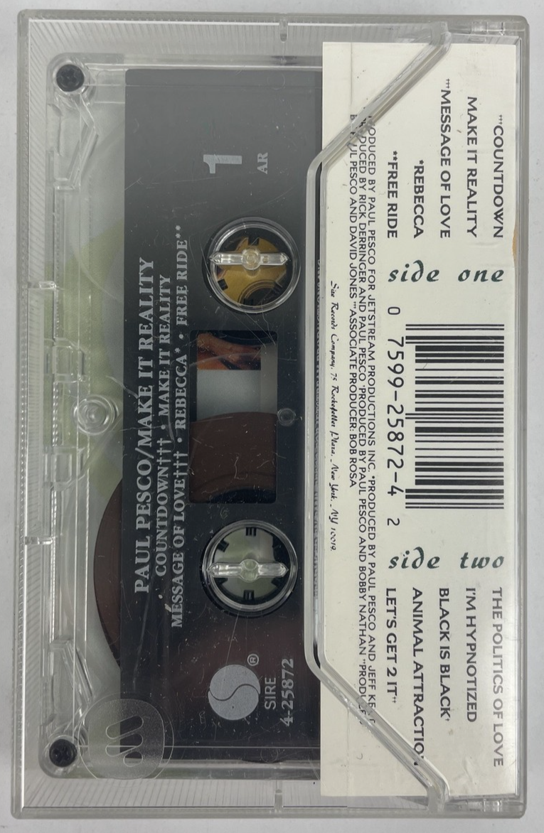 Paul Pesco " Make It Reality " Cassette Tape - Site Records Promotional Copy
