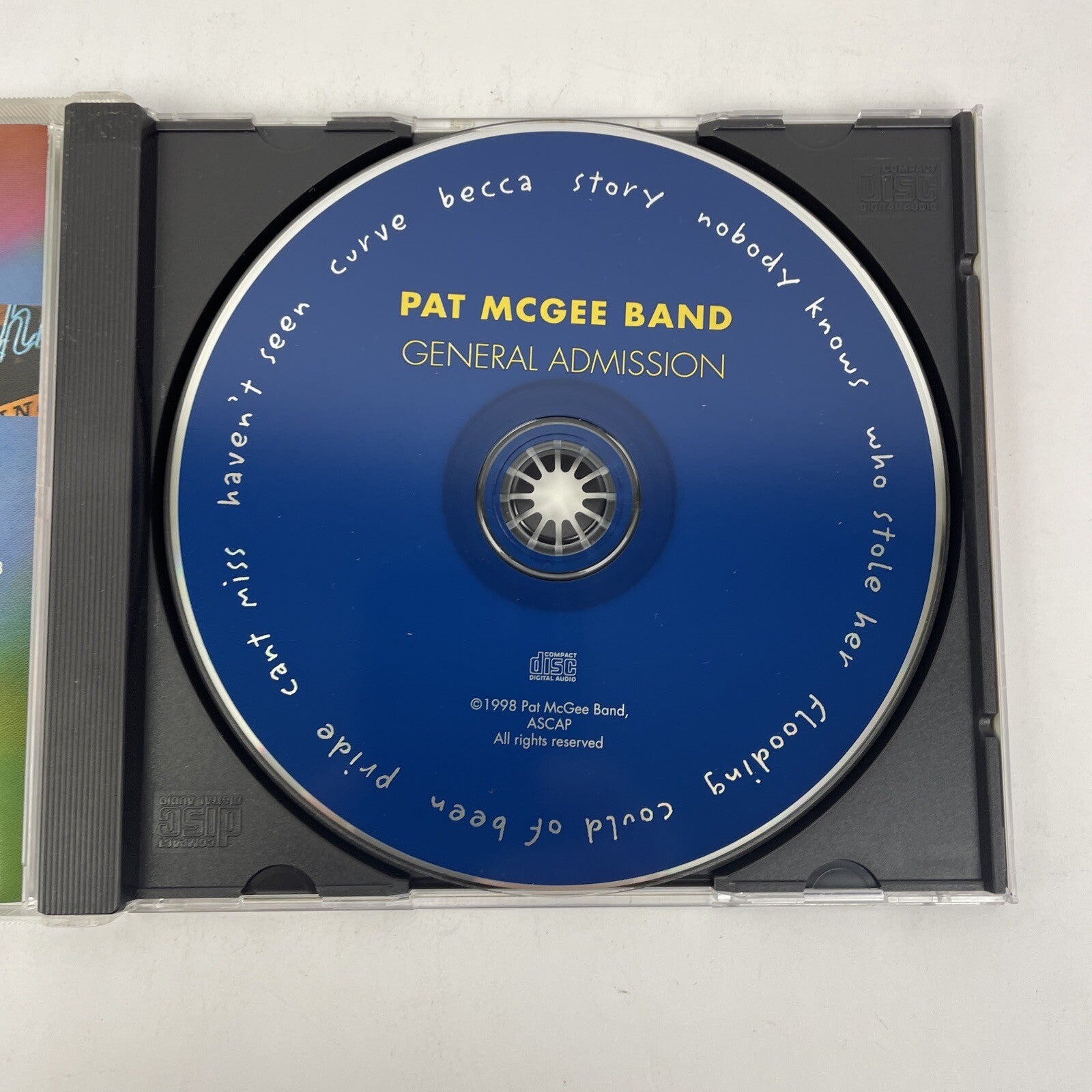 General Admission - Digital Audio CD By The PAT MCGEE BAND 1998 Recorded Live M
