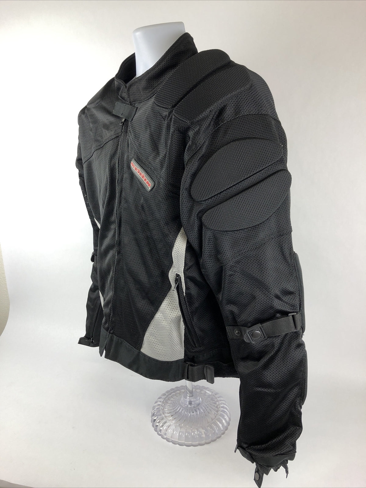 L ~ Motoboss Motorcycle Jacket Padded Protection Armored Removable Lining Mesh