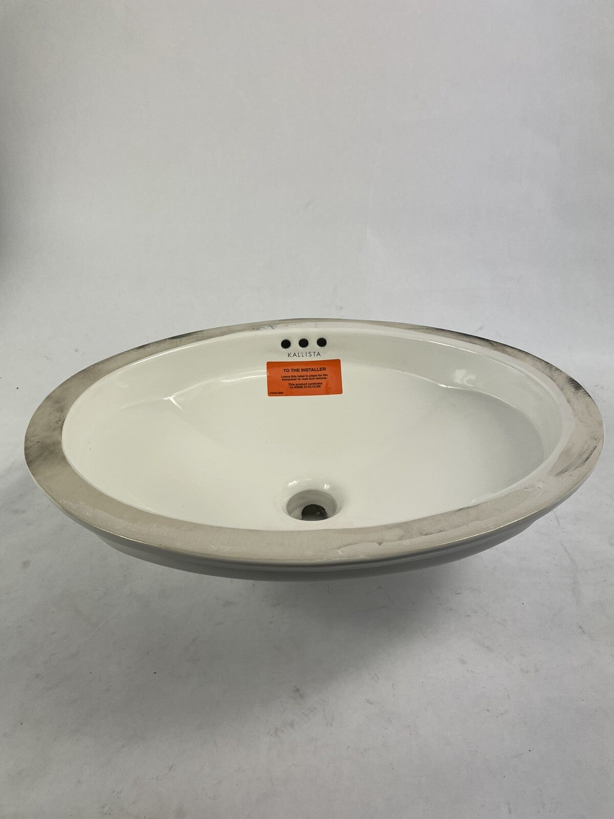 Kallista Glamour undermount basin stucco white P72029-WO-0 bathroom sink