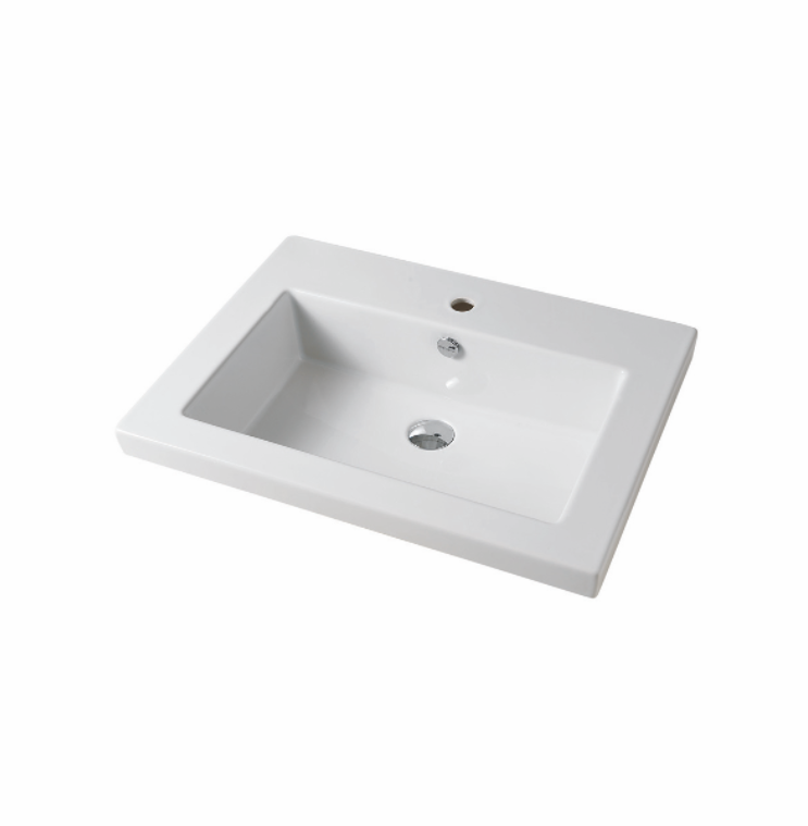 Artceram GAP 71 GPL002 Encased Sink 71 x 51 Glossy White Bathroom Water Basin