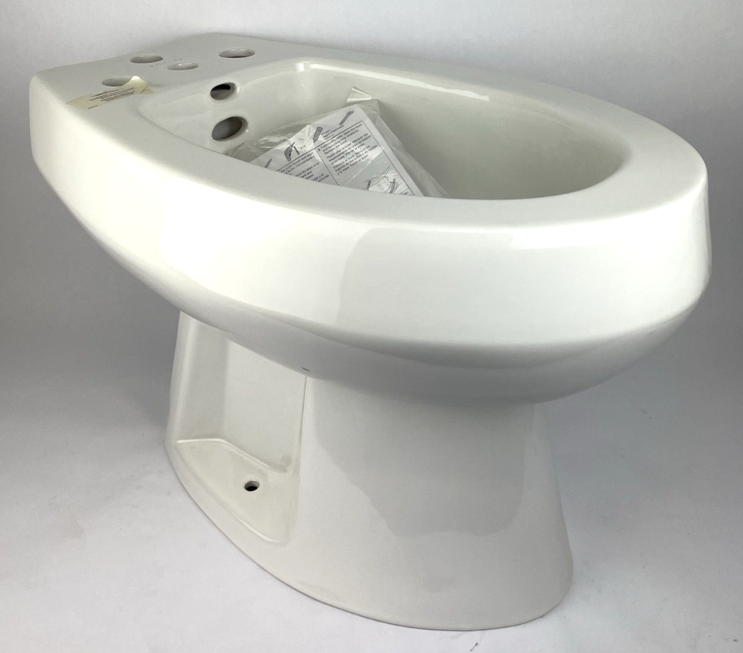 Kohler San Tropez white vertical spray bidet with 4 faucet holes