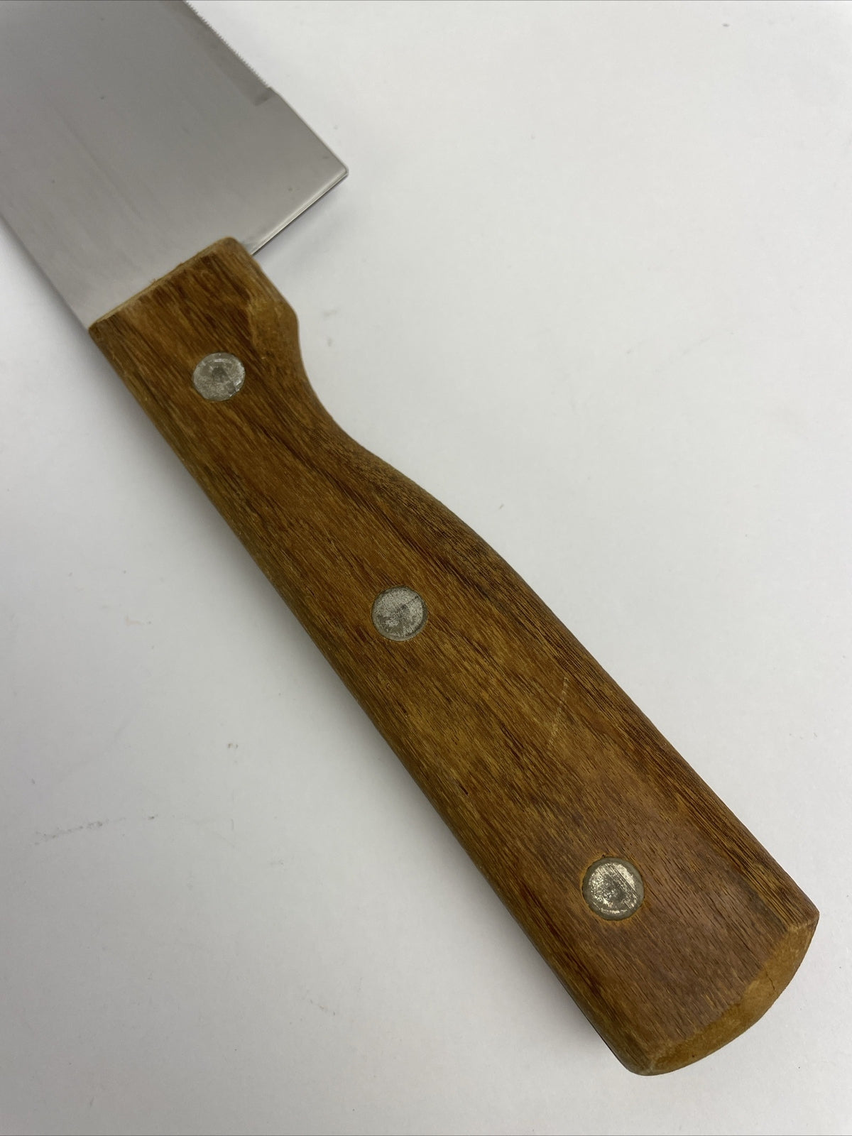 Vintage Tramontina 8" Blade Chef KNIFE Serrated Stainless Brazil Wood Handle FT