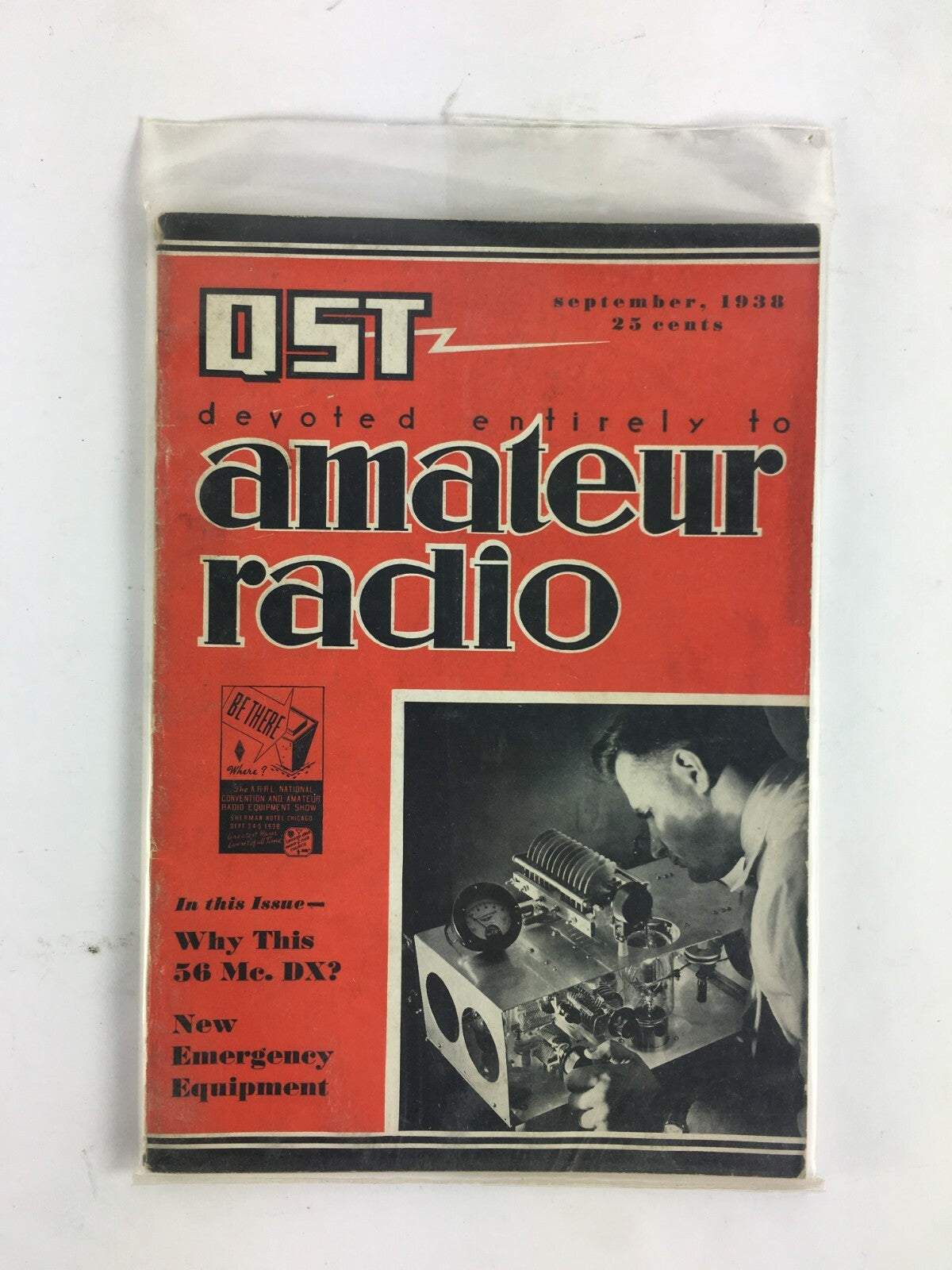 September 1938 QST Amateur Radio Magazine Why This 56 Me.DX? Emergency Equipment