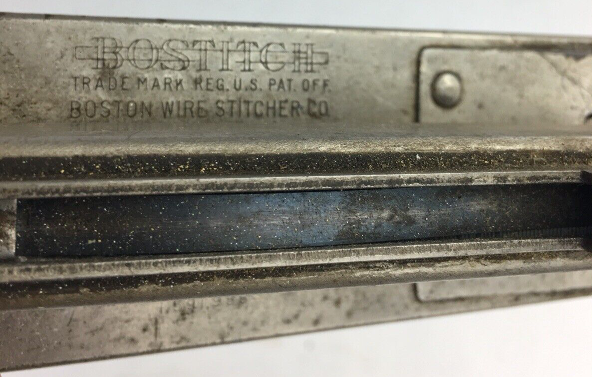 Large Vintage \Stapler Made By Bostitch Head Pantent 1591986 Working