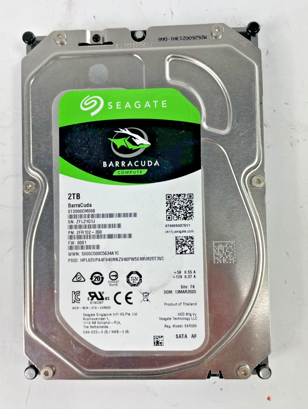 Seagate Barracuda 2TB 3.5" SATA HDD ST2000DM008 Desktop Hard Drive