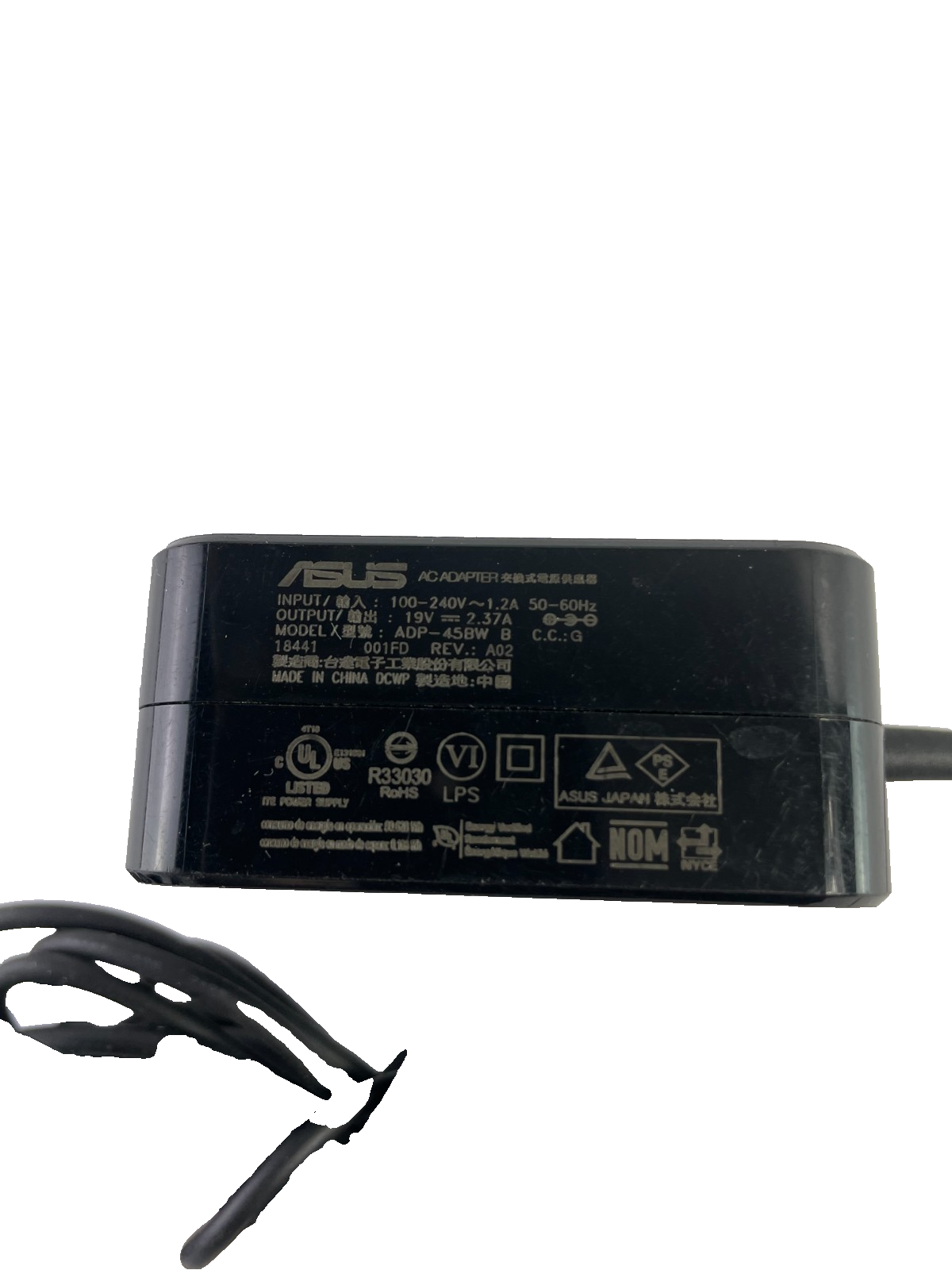 Geniune Asus Model ADP-33AW B Output 19V 1.75A AC Power Supply Adapter #A85