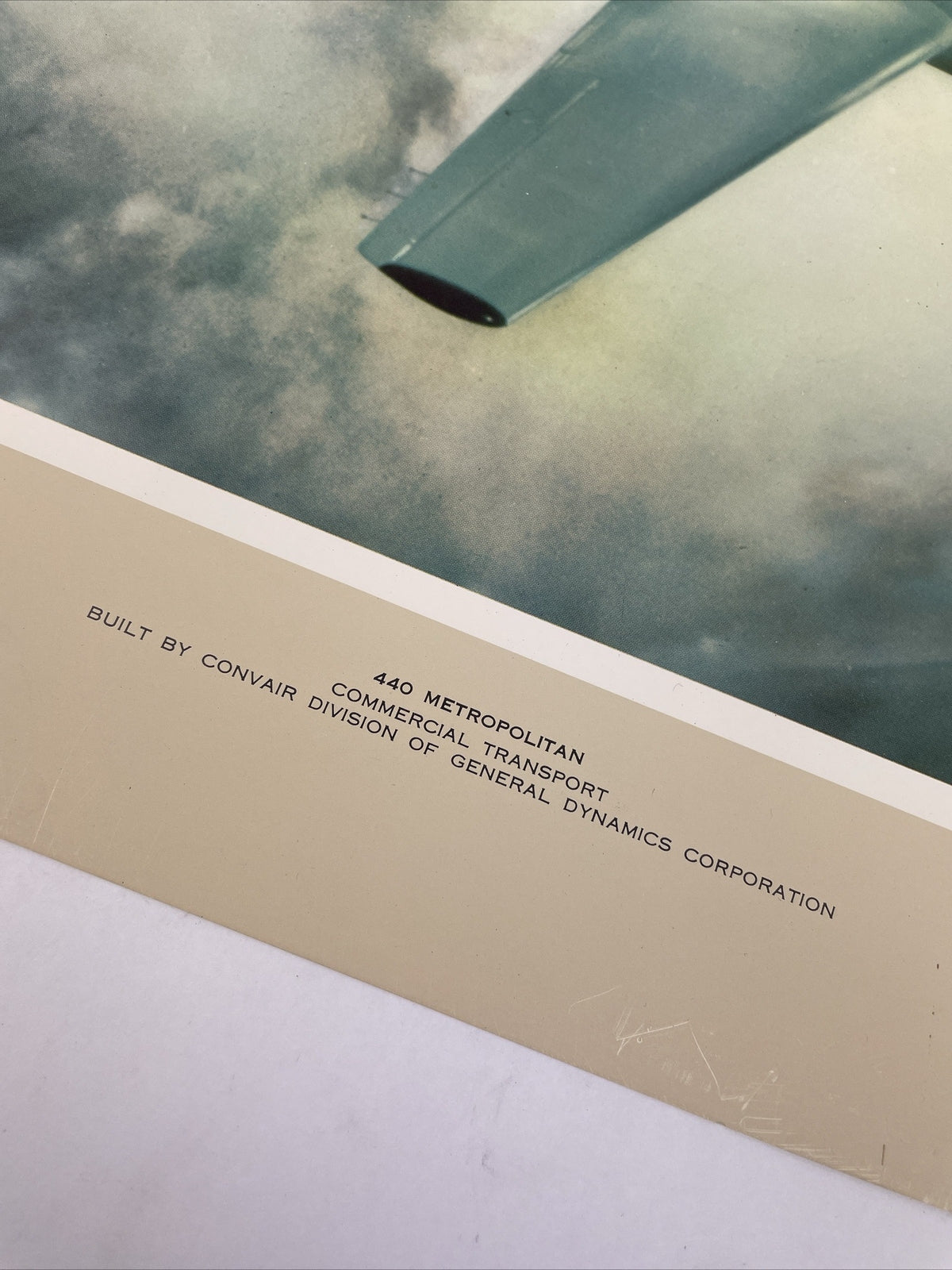 Rare CONVAIR METROPOLITAN 440 COMMERCIAL TRANSPORT Print 20”x16 GENERAL DYNAMICS