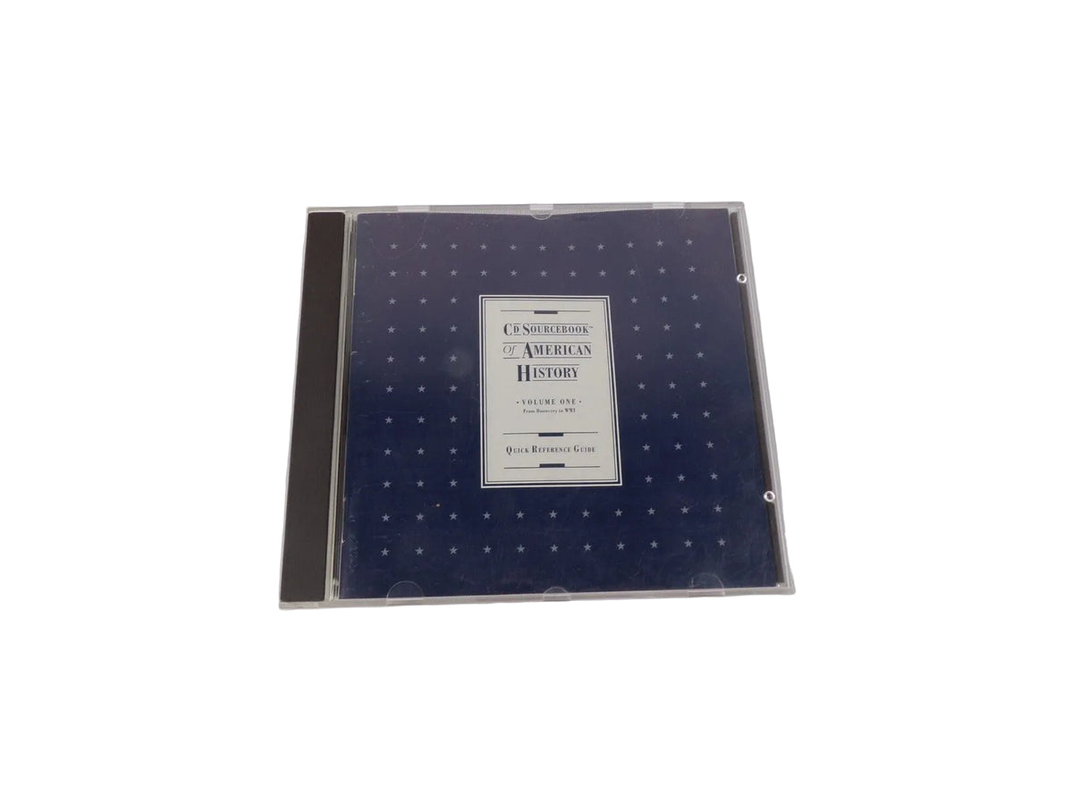 CD Sourcebook Of American History Volume One Quick Reference Guide InfobaseCD#70