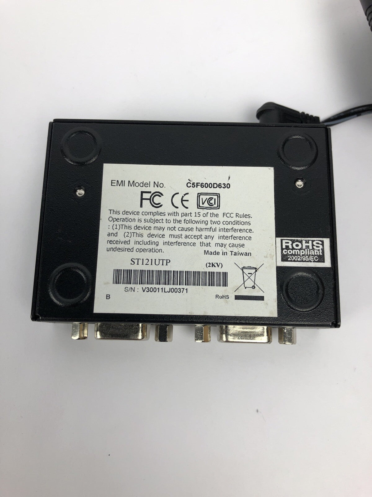 StarTech 2 PORT VGA VIDEO EXTENDER LOCAL UNIT MODEL C5F600D632 With Power Supply