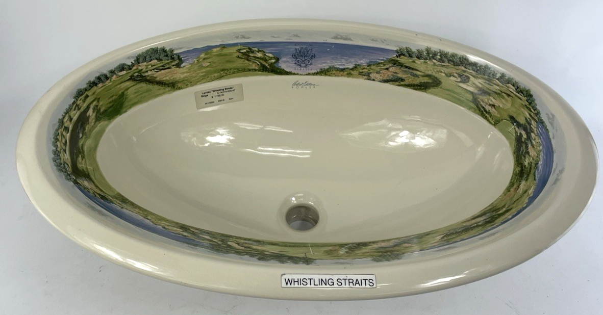 Kohler K-108-3-PB+K-274-WS Whistling Straits Antique Sink Faucet Artist Edition