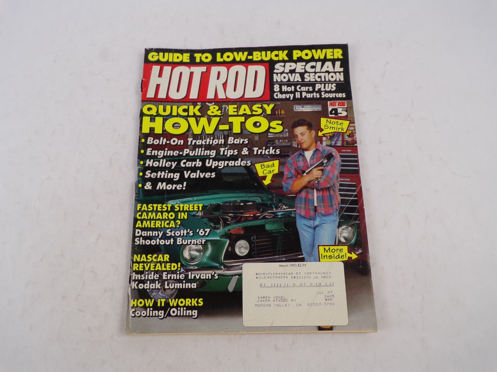 July 1993 Hot Rodding Magazine Guide To Low-Buck Power Quick & Easy How-Tos Nov