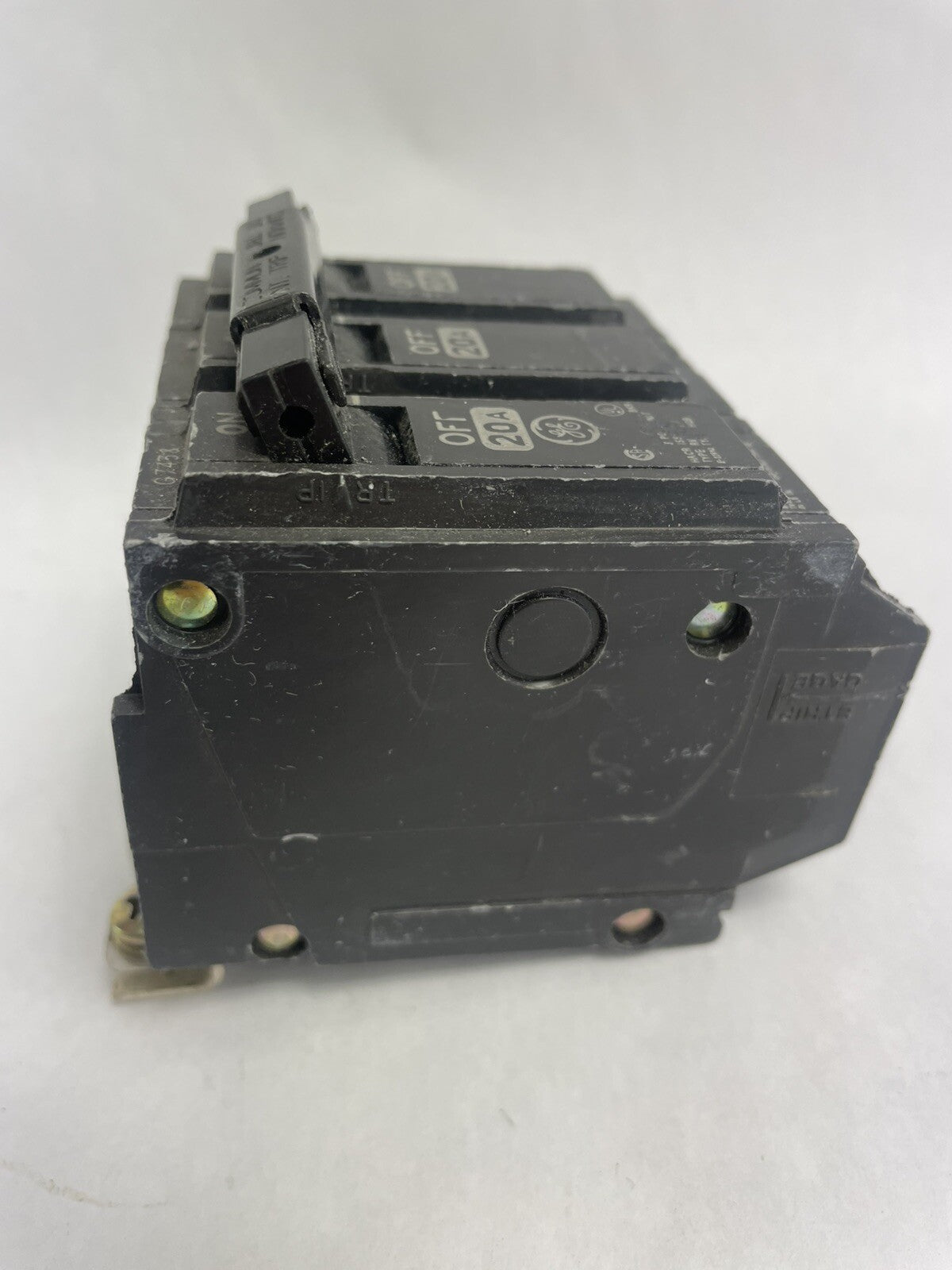 GE Type RV-2937 THQB circuit breaker 3 pole 20 amp 240v