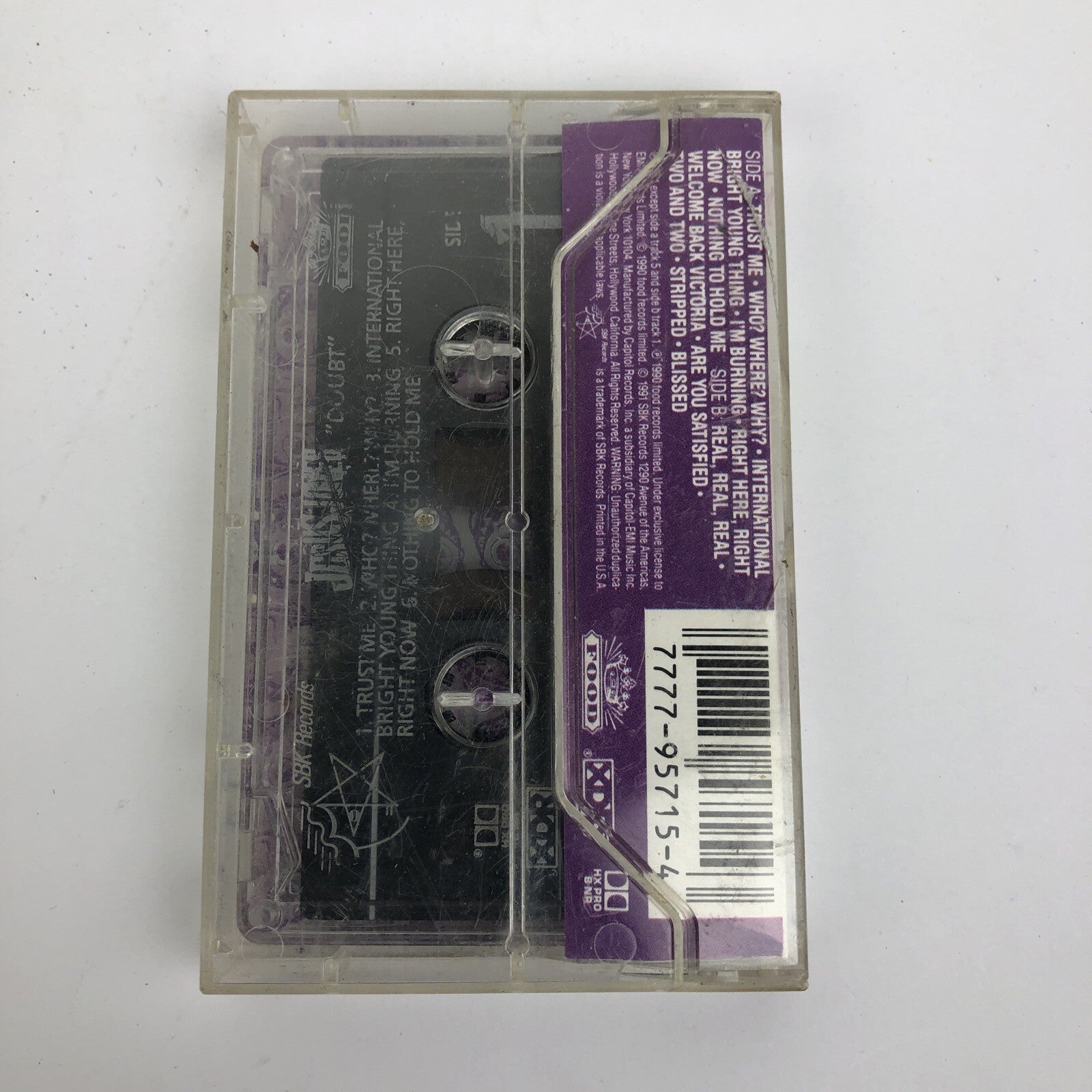 Vintage Cassette Tape 1989 JESUS JONES : DOUBT - LOOK