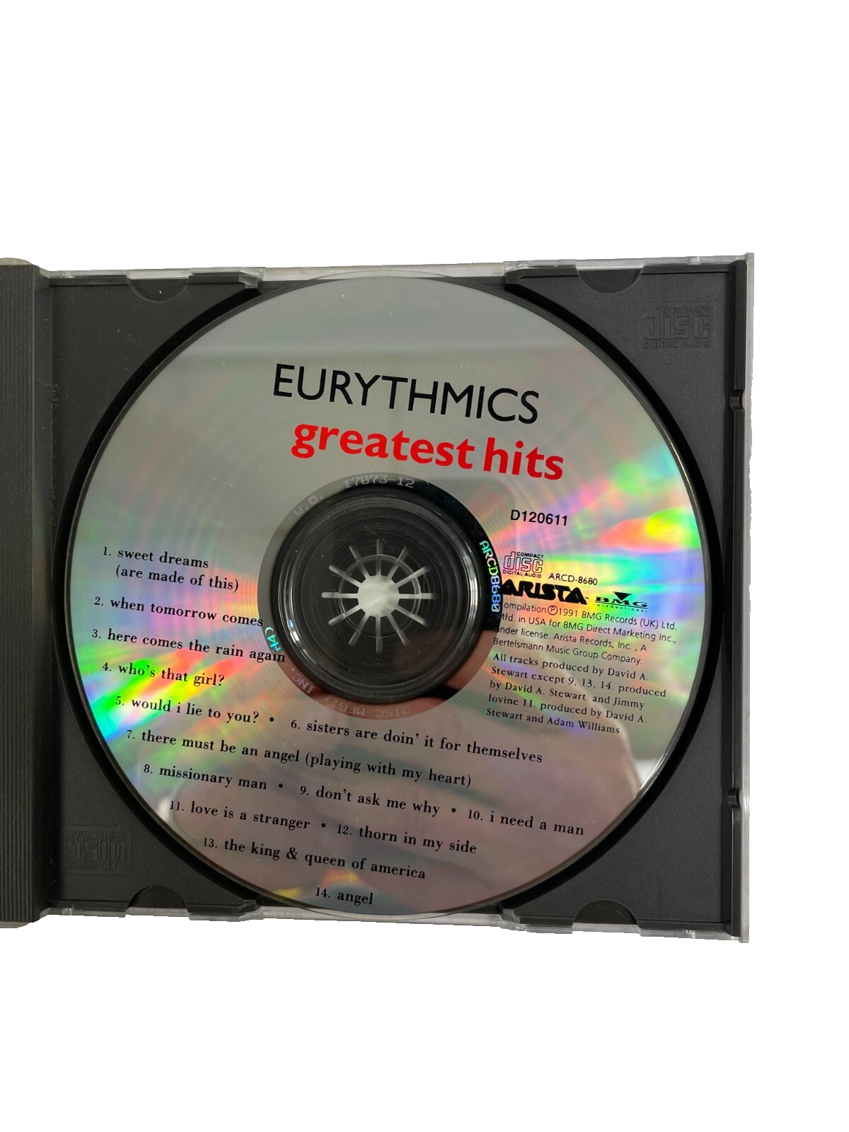 Eurythmics – Greatest Hits Love Is A Stranger Who's That Girl? Angel CD#33
