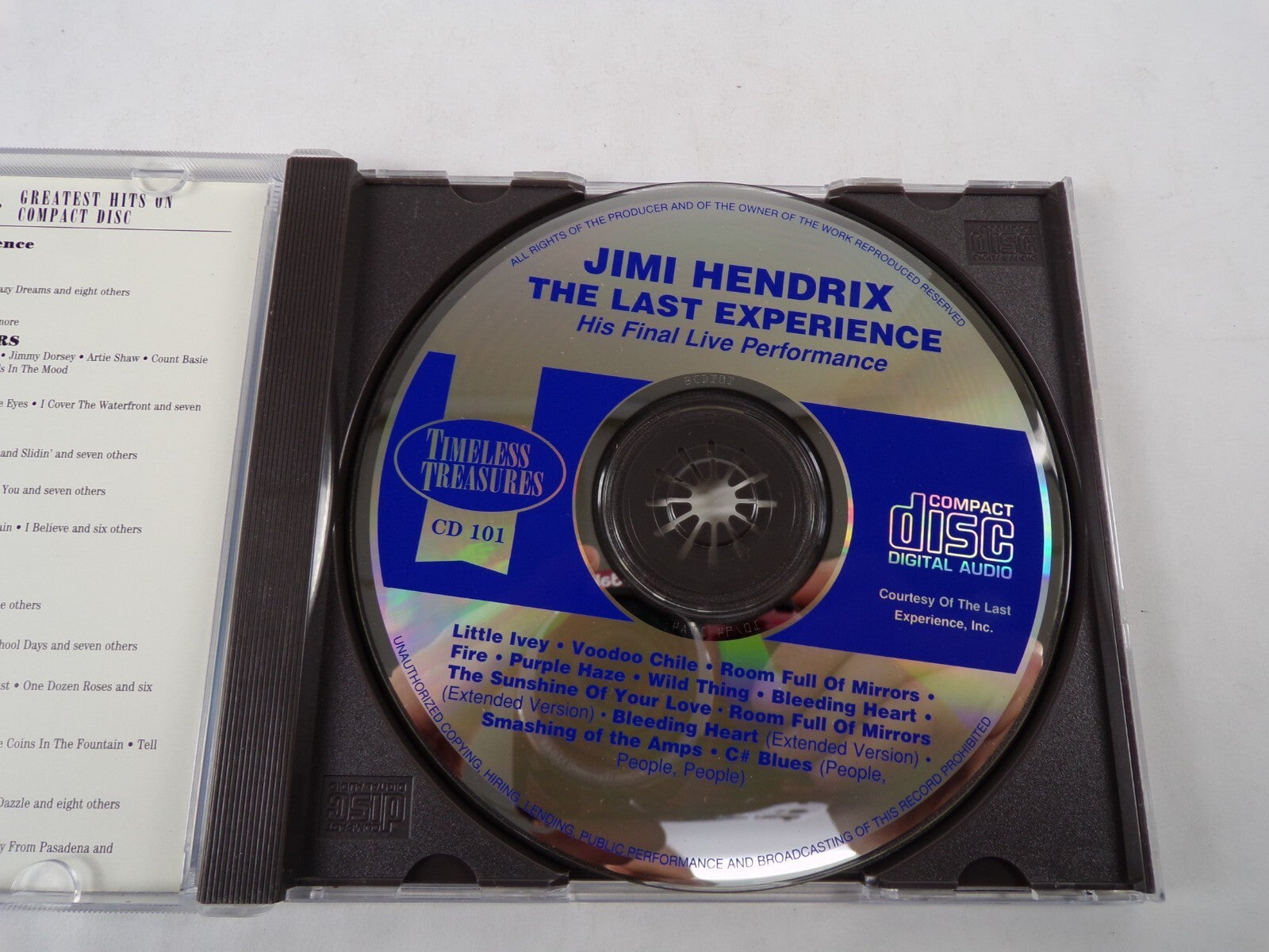 Jimi Hendrix The Last Experience Little Ivey Fire Wild Thing Voodoo Chile CD#56