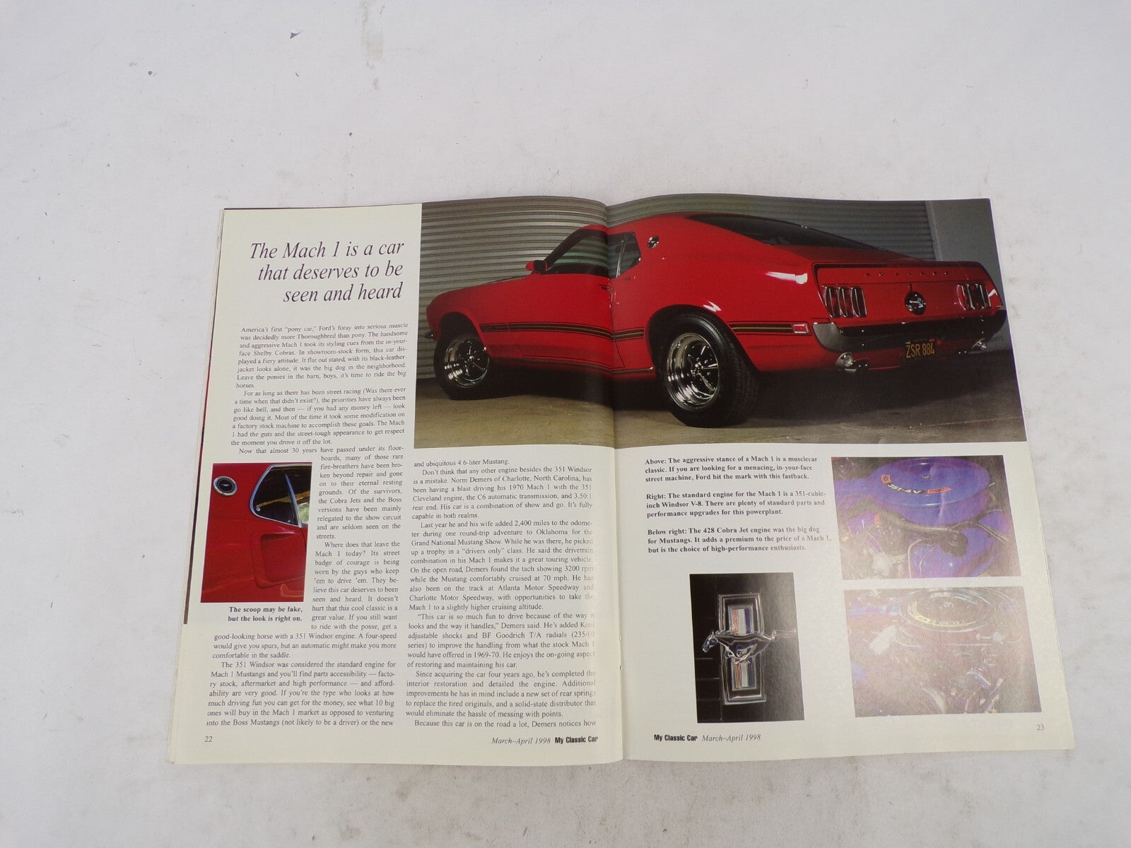 April 1998 My Glassic Car Mach 1 Muscle Machine Have A Heart-Test The Amazing