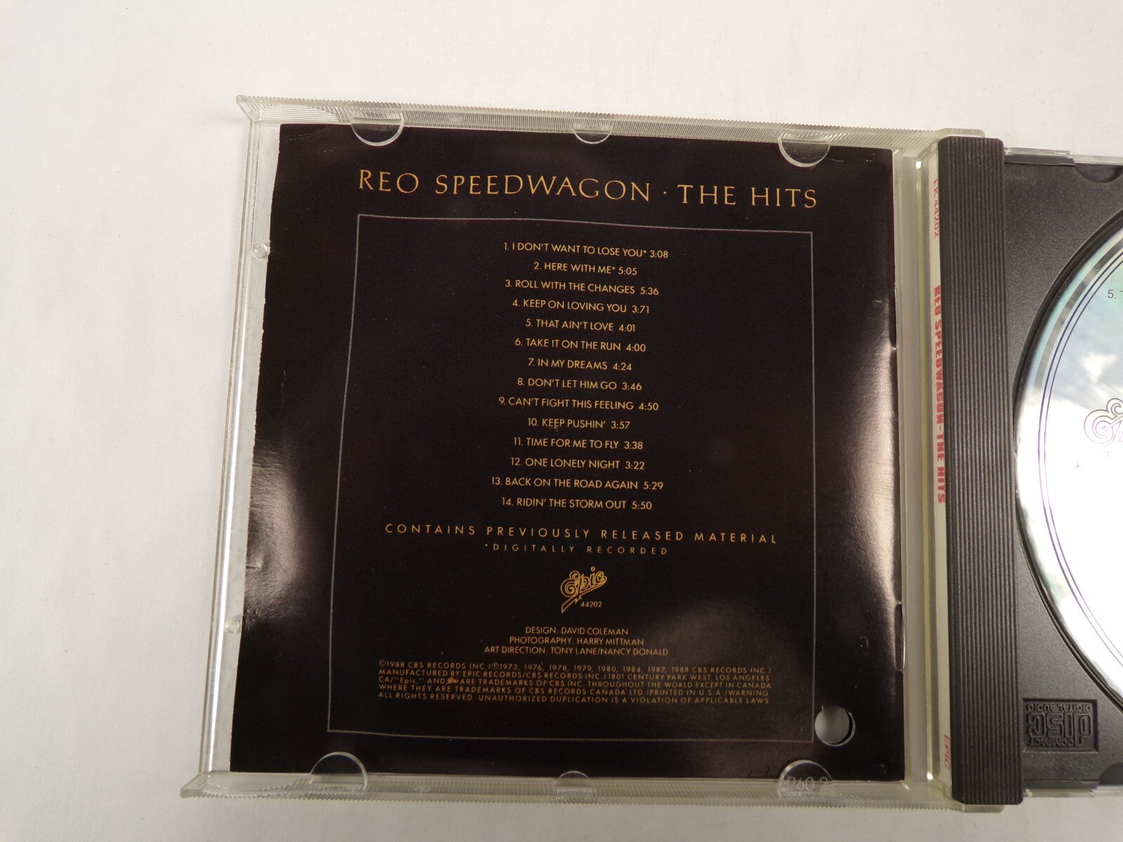Reo Speedwagon The Hits I Dont Want To Lose You Here With Me Roll With The CD#54