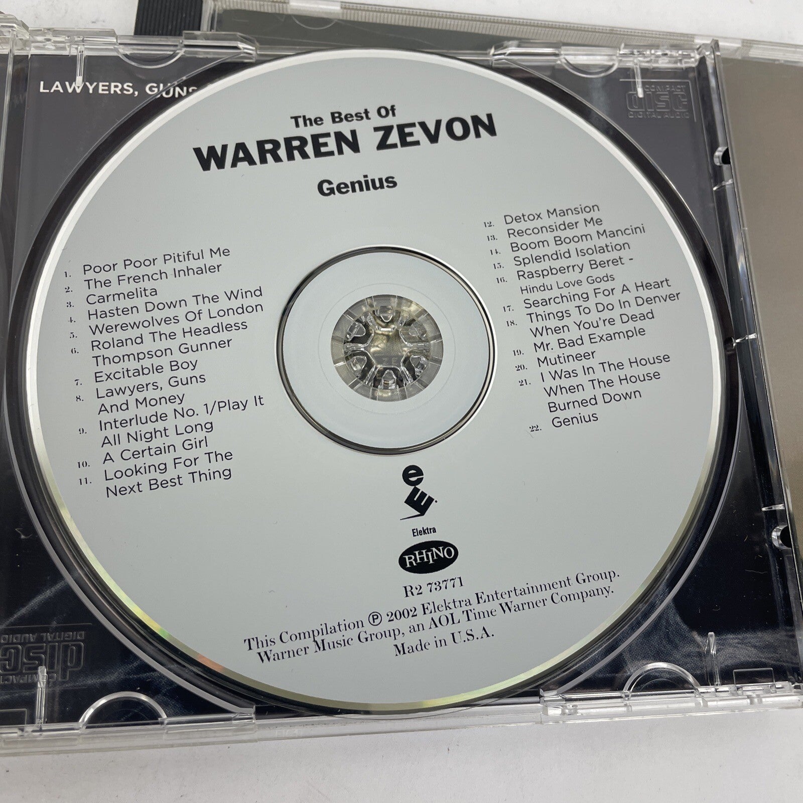2. x Warren Zevon Audio CDs – The Wind, 2003 - W.Z. The Best Of, GENIUS, 2002