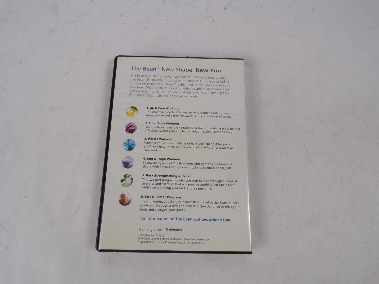 The Bean Workout For A New You! The Bean Is An Ali-In-One Workout ToolDVD Movies