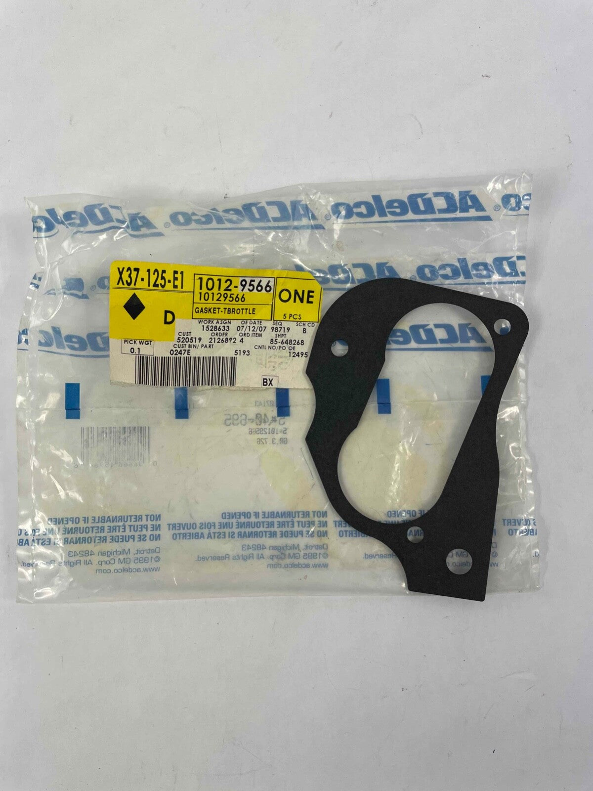 ACDelco 40-695 Throttle Body Gasket - Fast Free Shipping