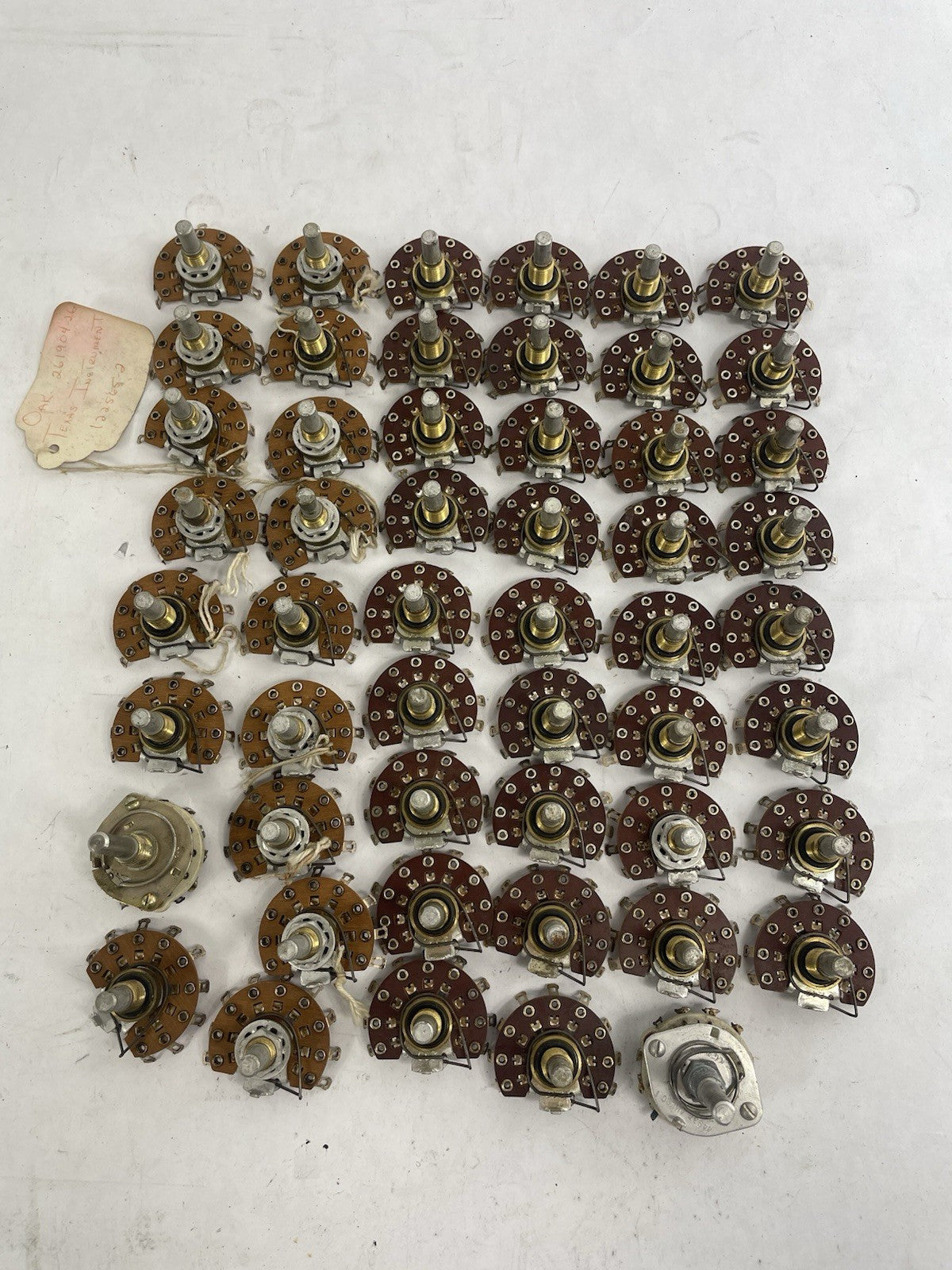 Lot of 51: Vintage Oak 9 Position Rotary wafer Switch for Tube Amplifier 1960s