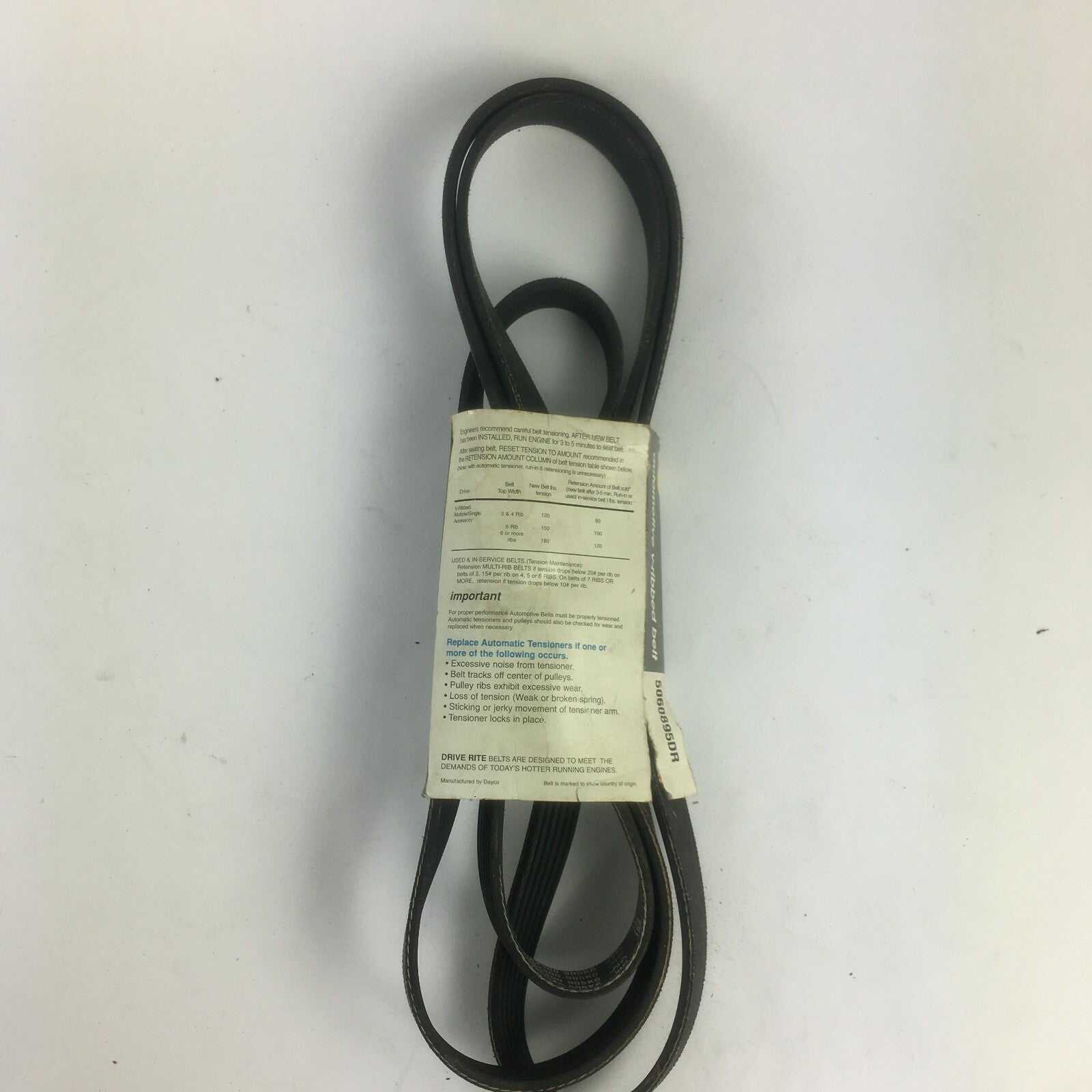 Genuine Drive Rite Automotive V-Ribbed Belt 5060895DR-6PK2275 A1