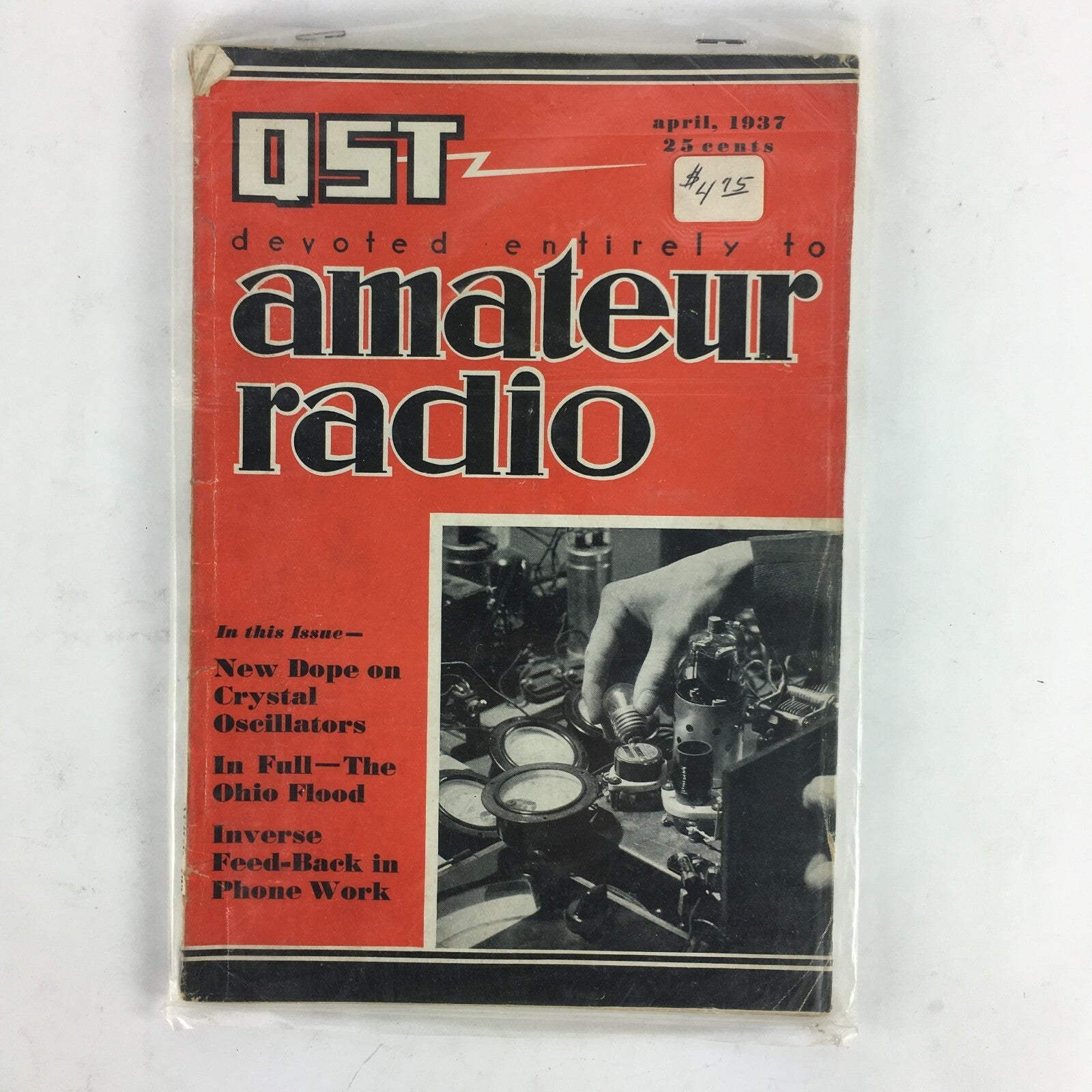 April 1937 QST devoted entirely to Amateur Radio Magazine Crystal Oscillators