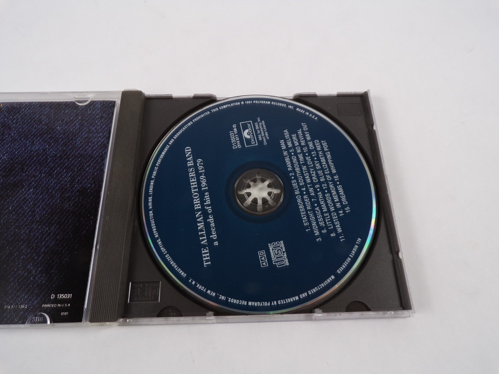 The Allman Brothers Band A Decade Of Hits Statesboro Blues Ramblin' Man CD#45