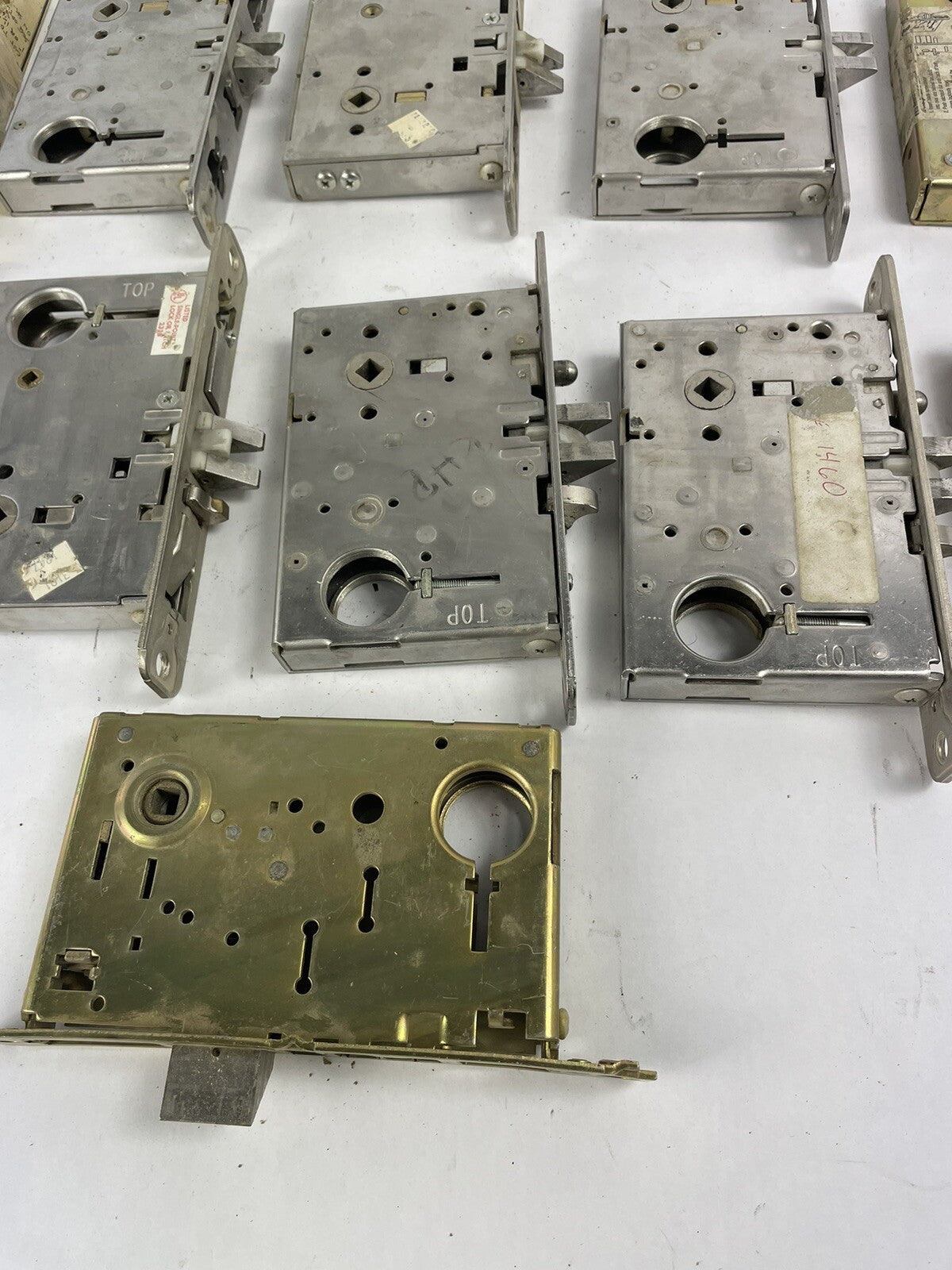 LOT of 13: Assorted Mortise passage lock body. Body only