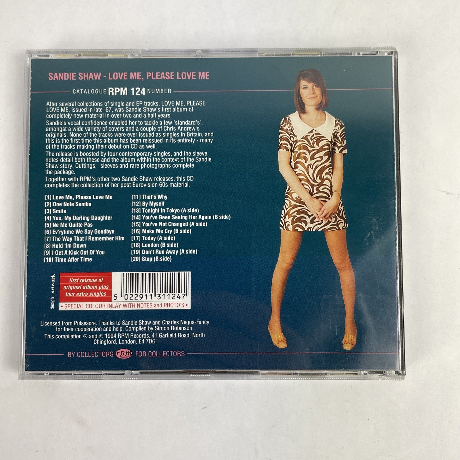 Sandie Shaw - Love Me Please Love Me CD (Apr-1994, Rpm) #20